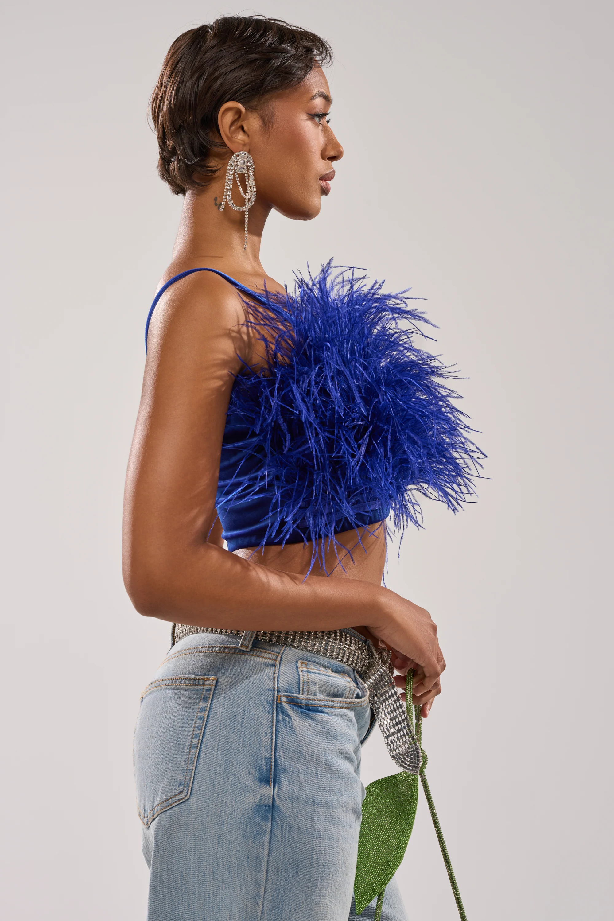 BRIGHT LIGHTS FEATHER TOP - Image 4