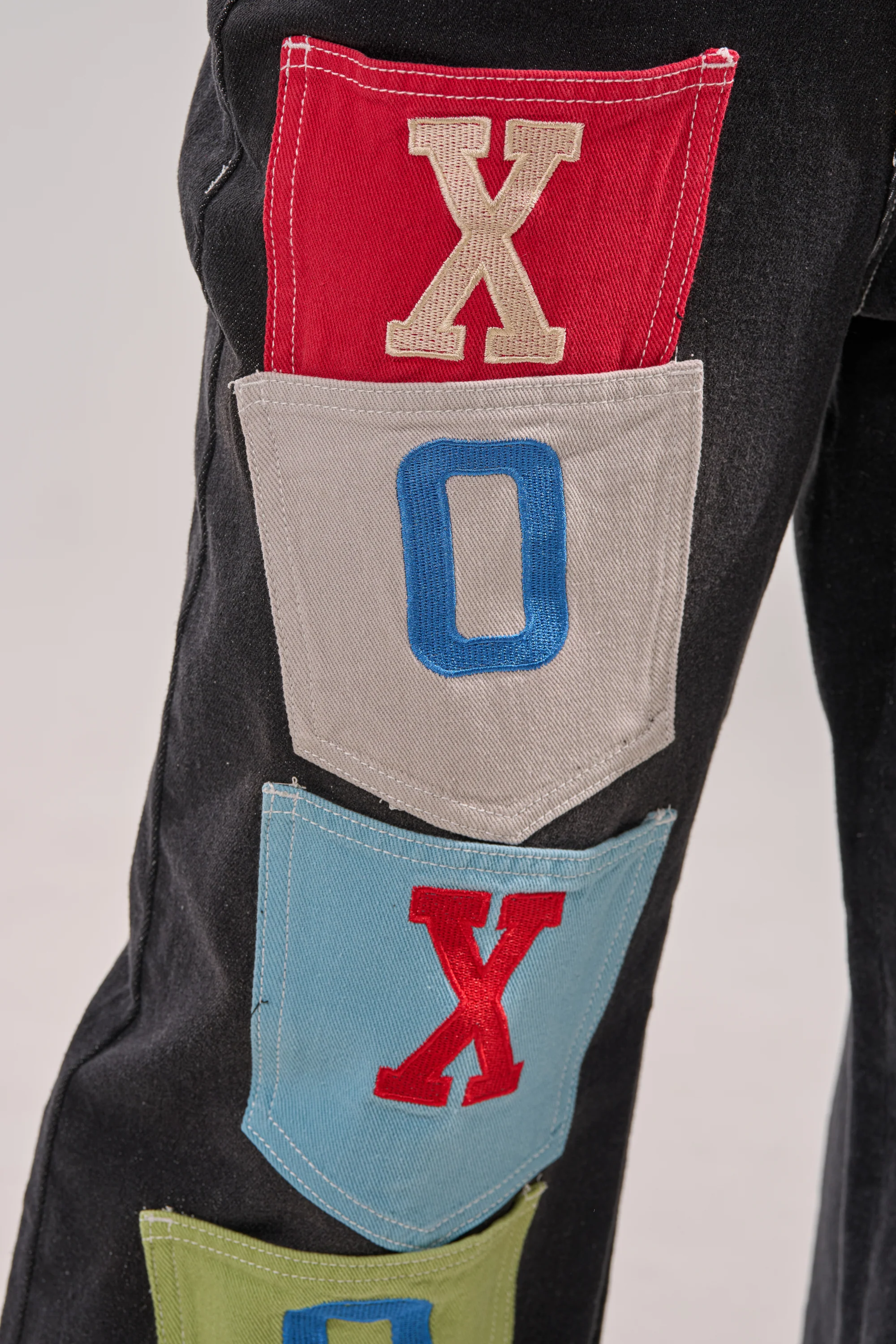 BRING IT BACK DENIM PATCHWORK PANT - Image 9