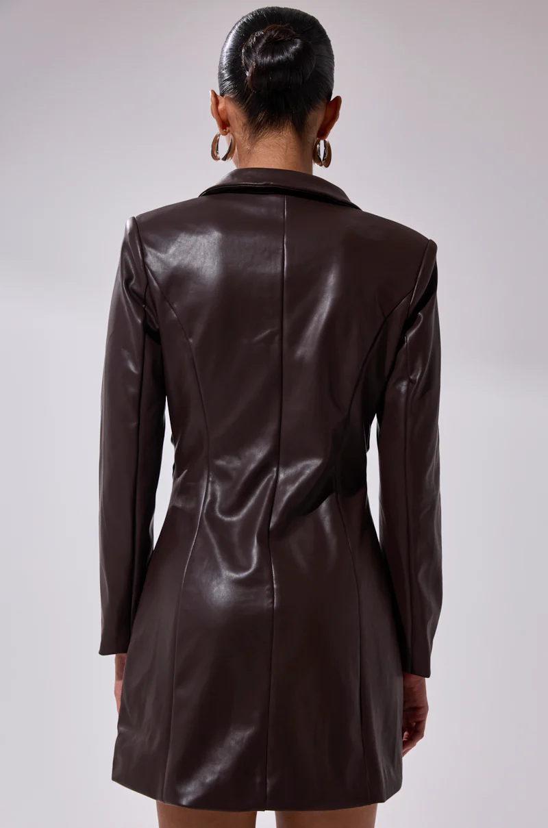 BRING ME LUCK PU BLAZER DRESS - Image 4
