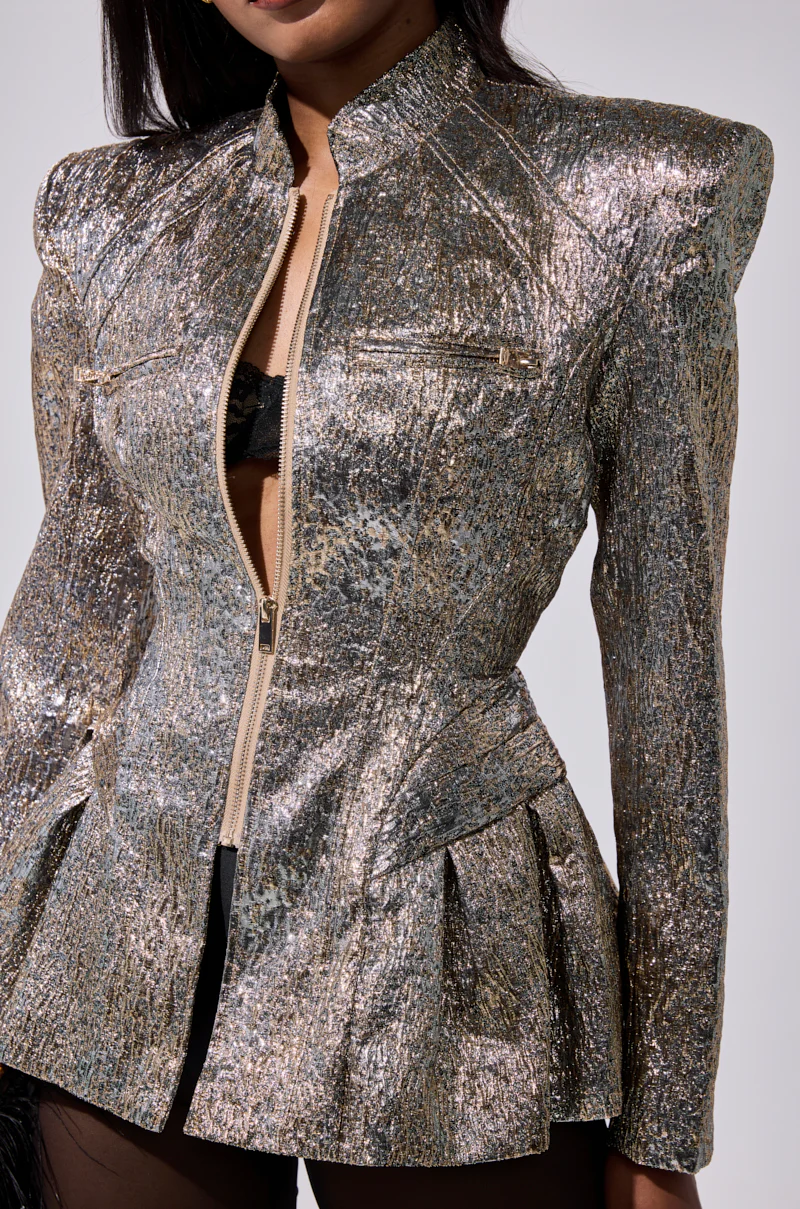 BRONZE BROCADE BLAZER - Image 11