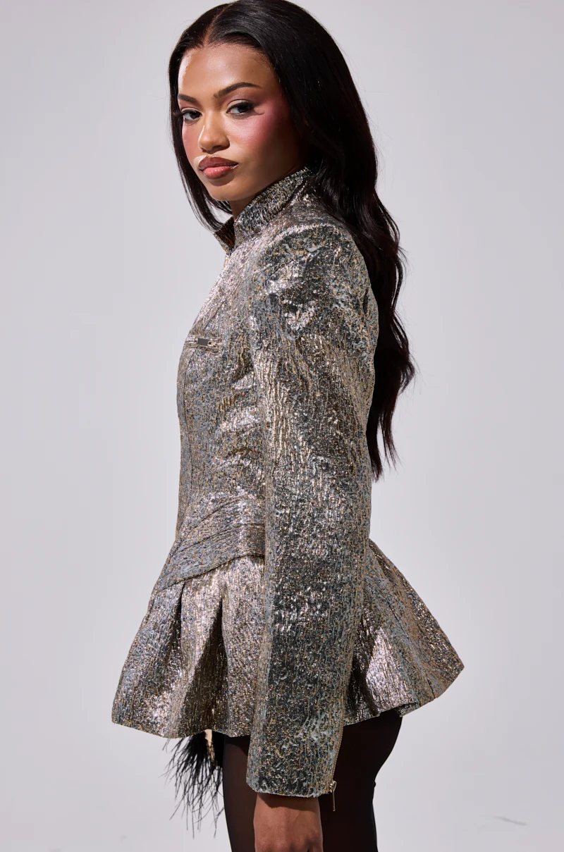 BRONZE BROCADE BLAZER - Image 7