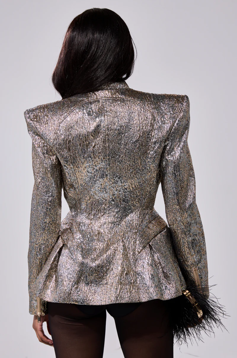BRONZE BROCADE BLAZER - Image 8