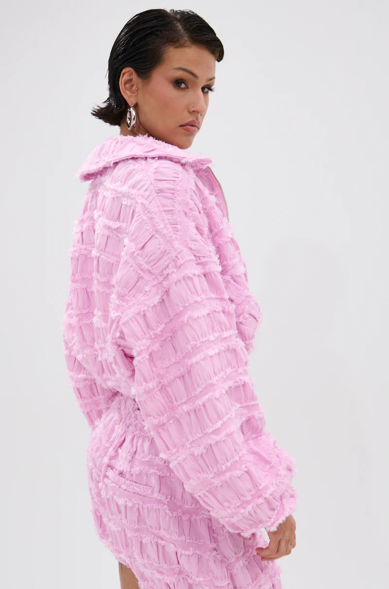BUBBLEGUM BUBBLE HEM BOMBER - Image 2