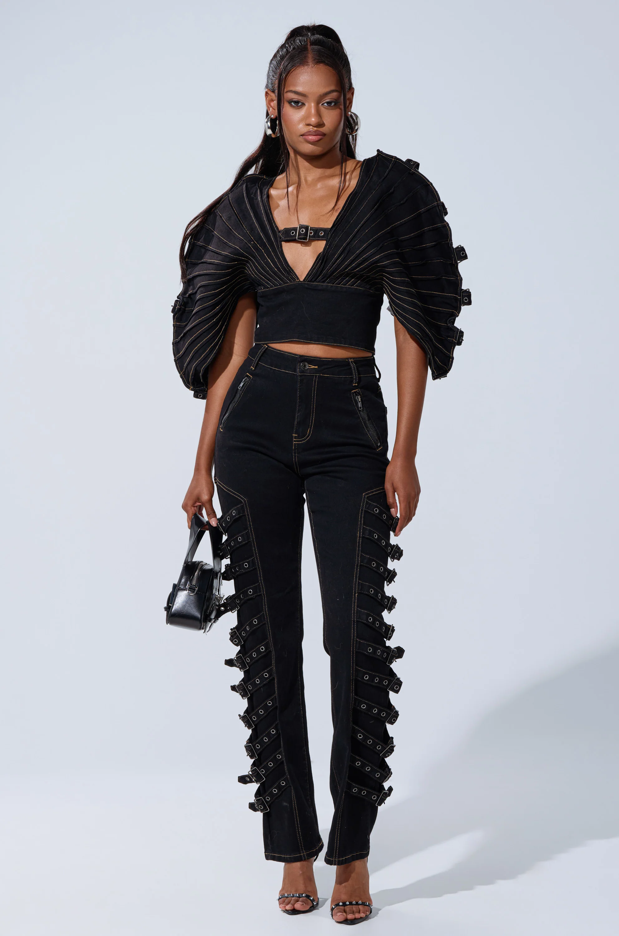 BUCKLE UP DENIM BLOUSE - Image 6