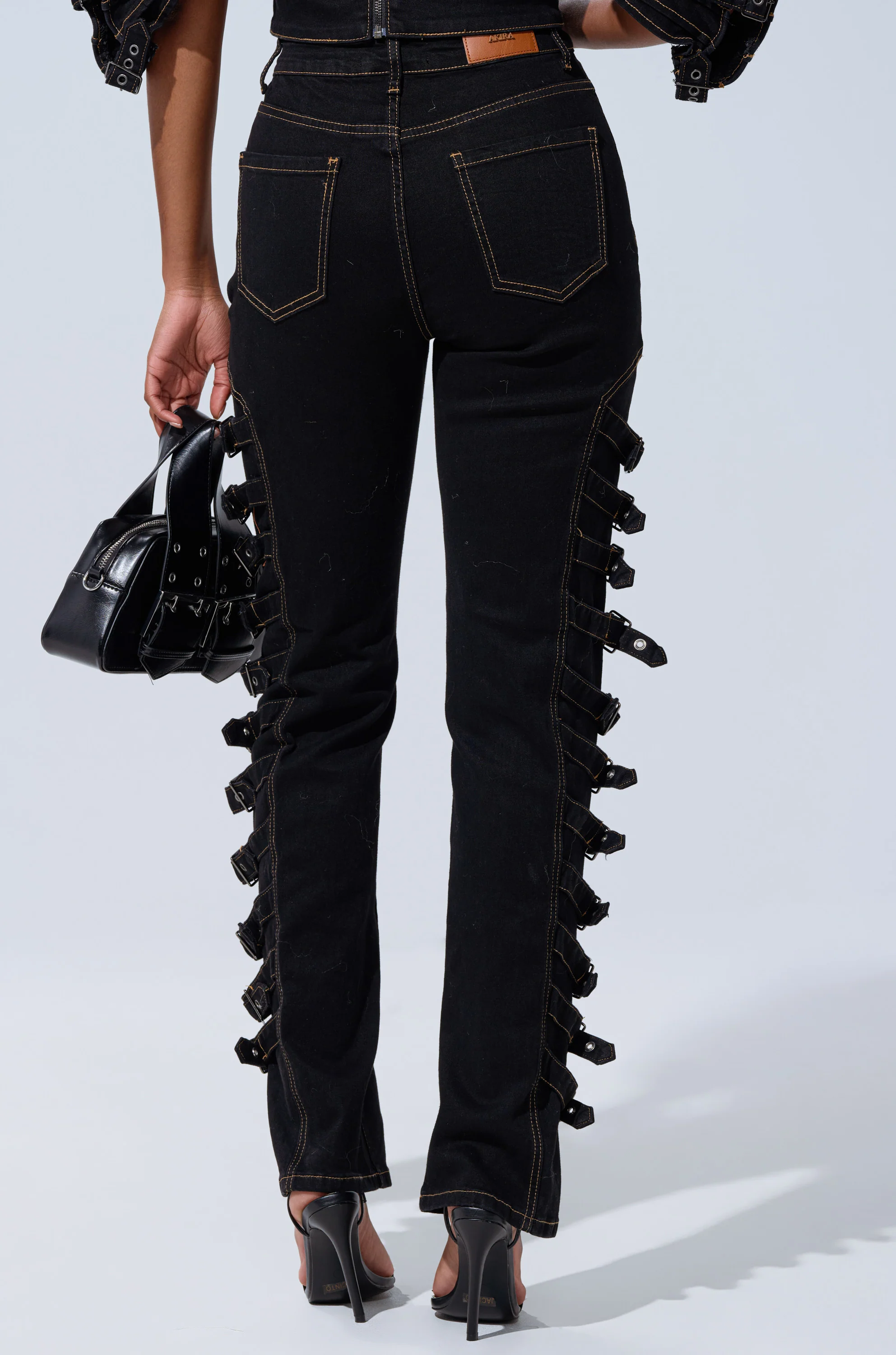 BUCKLE UP SKINNY DENIM PANT - Image 5