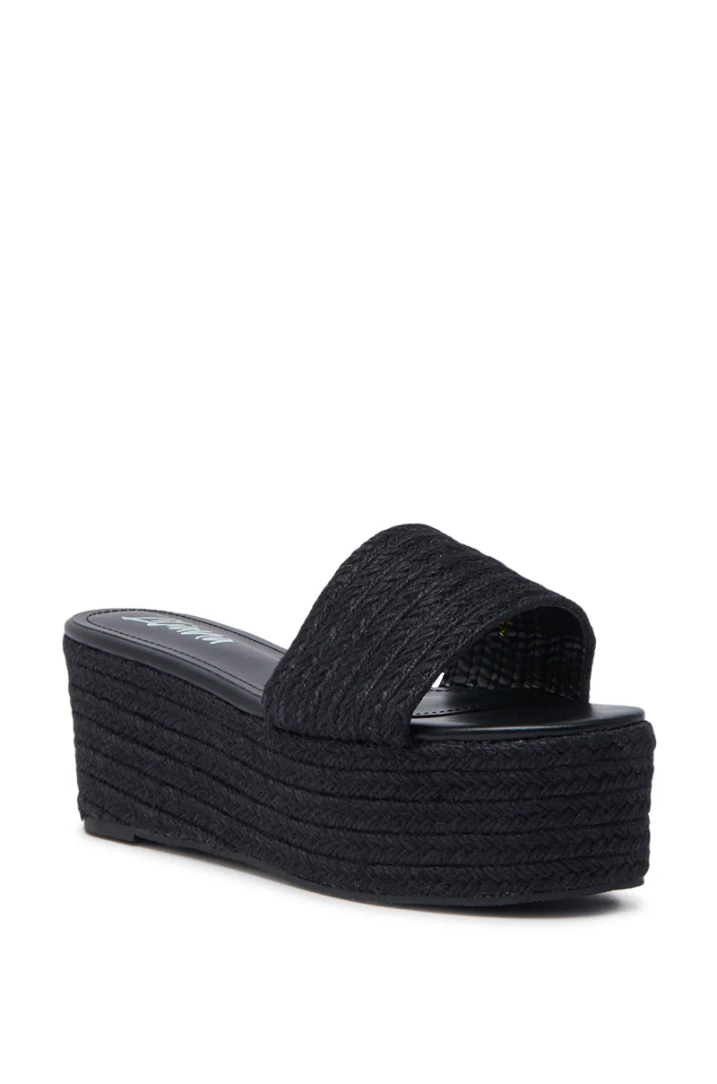 BUDZA BLACK FLATFORM SANDAL - Image 4
