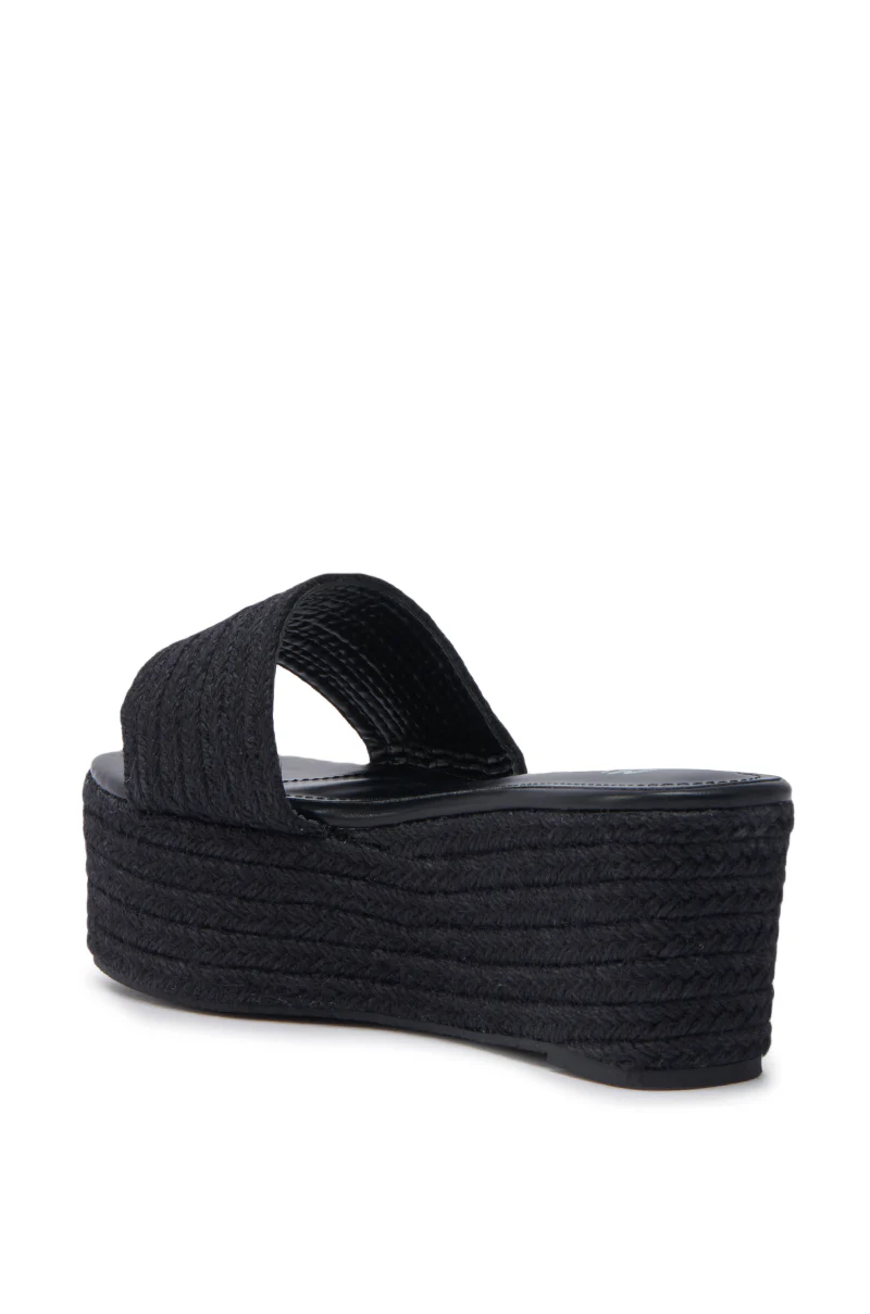 BUDZA BLACK FLATFORM SANDAL - Image 5