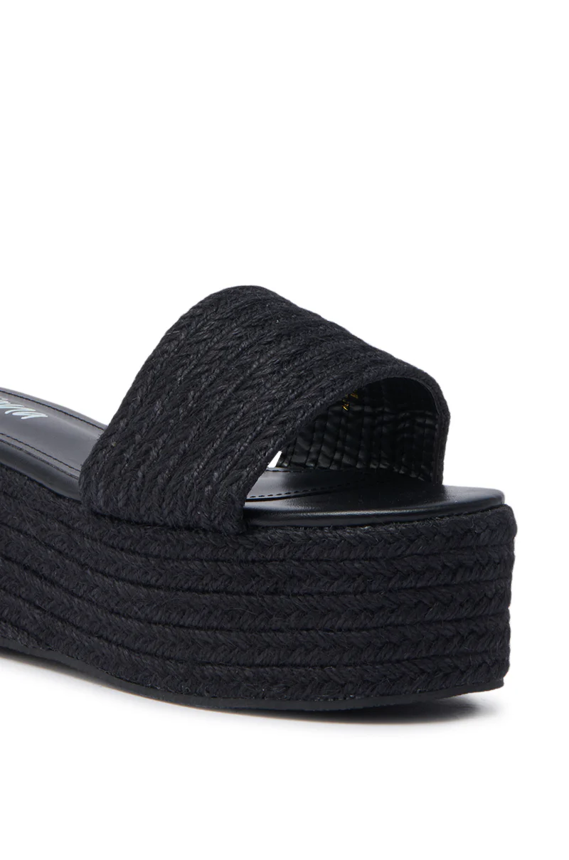 BUDZA BLACK FLATFORM SANDAL - Image 6