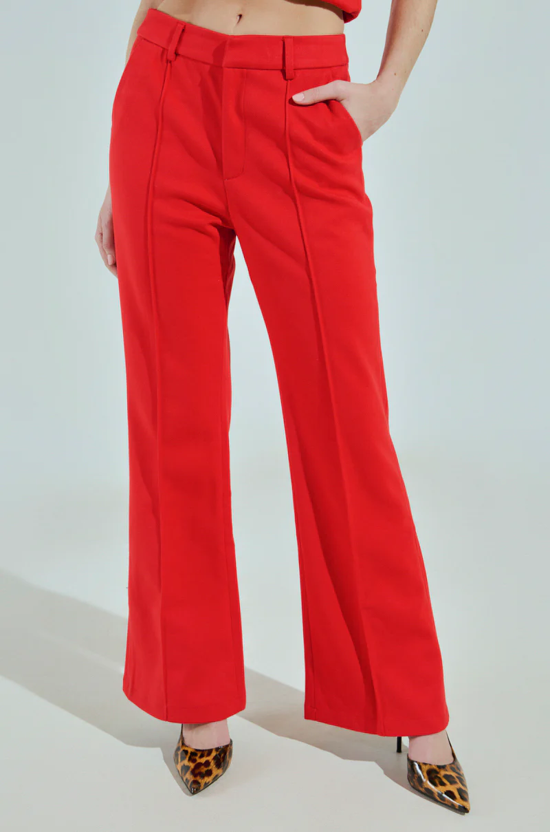 BUSINESS CASUAL TROUSER IN RED - Image 2