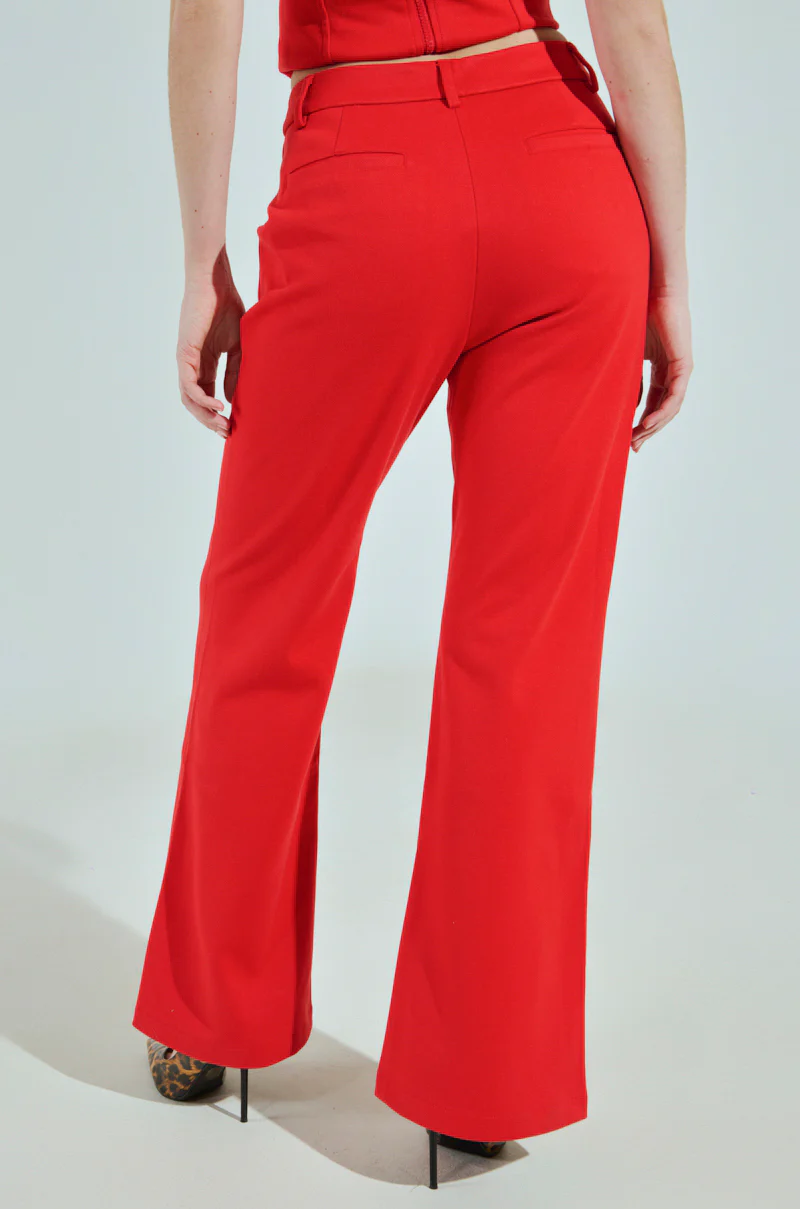 BUSINESS CASUAL TROUSER IN RED - Image 5
