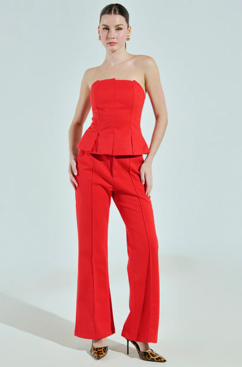 BUSINESS CASUAL TROUSER IN RED - Image 6
