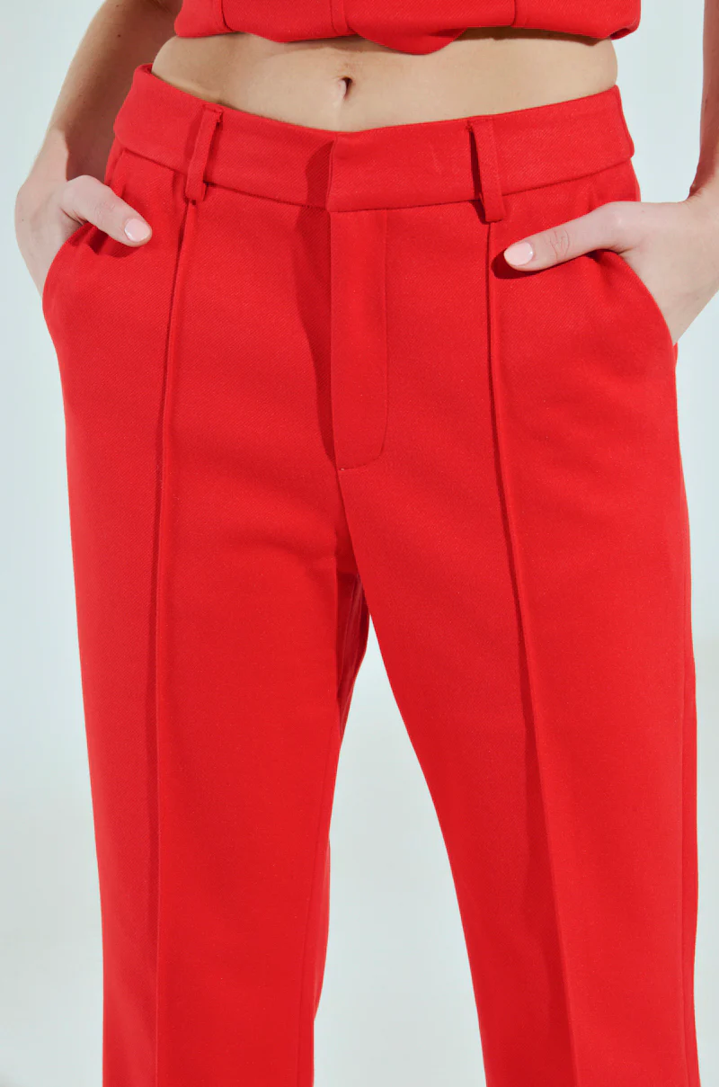 BUSINESS CASUAL TROUSER IN RED - Image 8