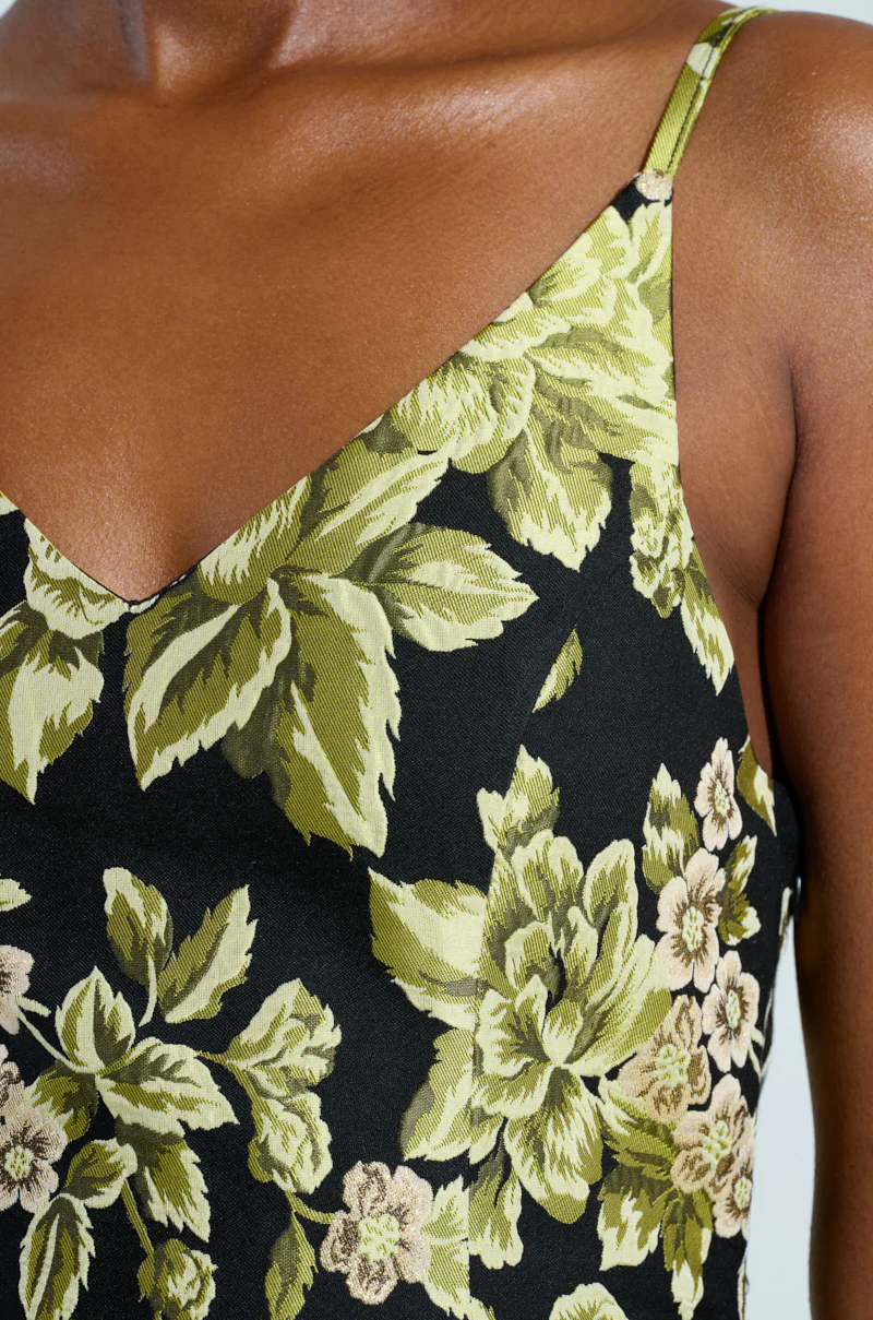 BUSINESS IN THE BACK BROCADE MINI DRESS WITH BOW - Image 7