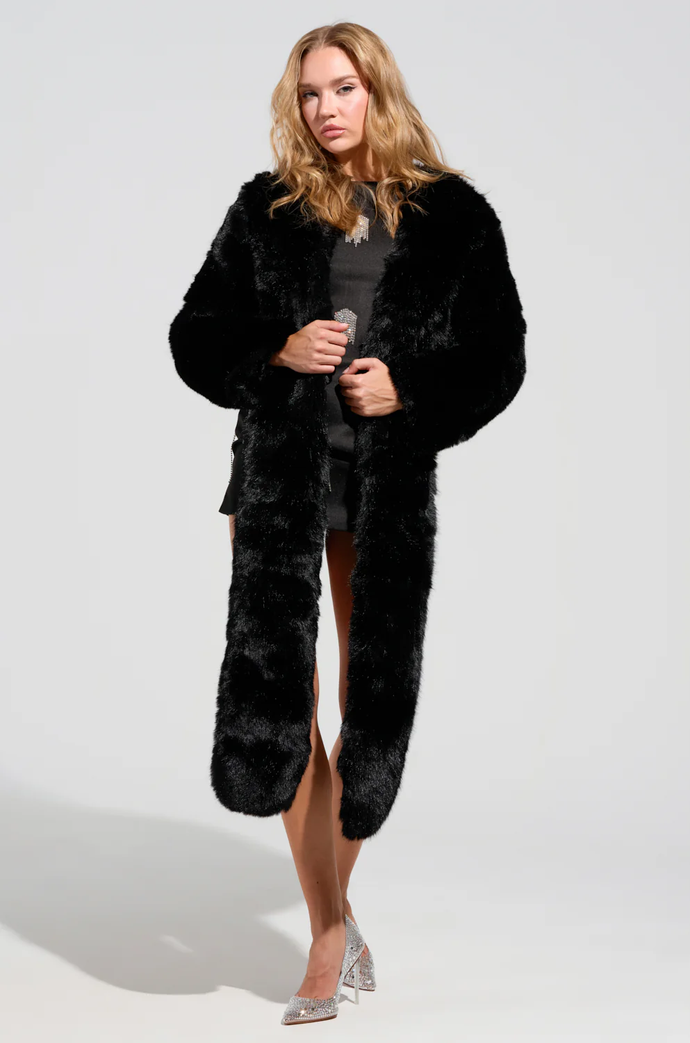 BUSINESS IN THE FRONT ASYMMETRICAL FUR BOLERO - Image 3