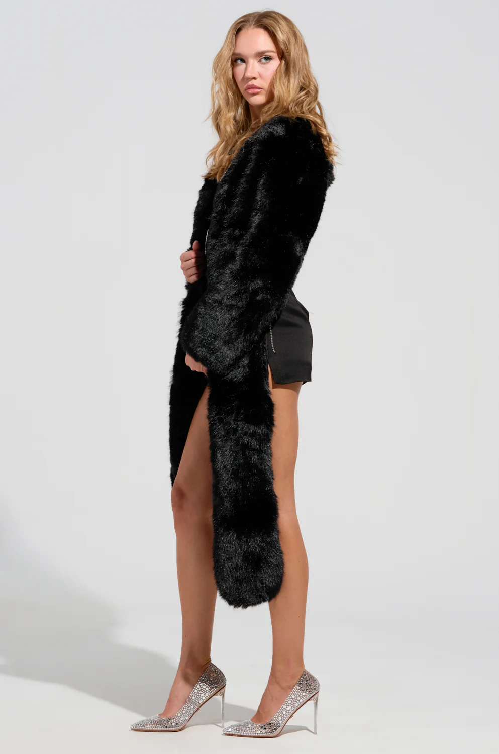 BUSINESS IN THE FRONT ASYMMETRICAL FUR BOLERO - Image 4