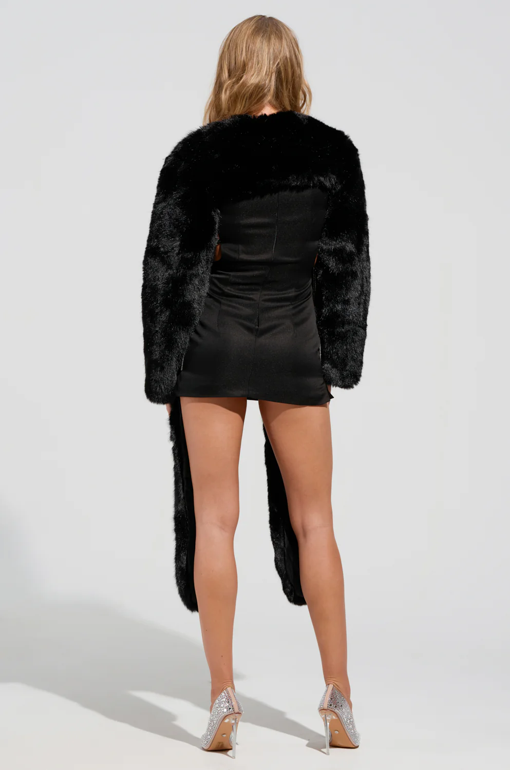 BUSINESS IN THE FRONT ASYMMETRICAL FUR BOLERO - Image 5