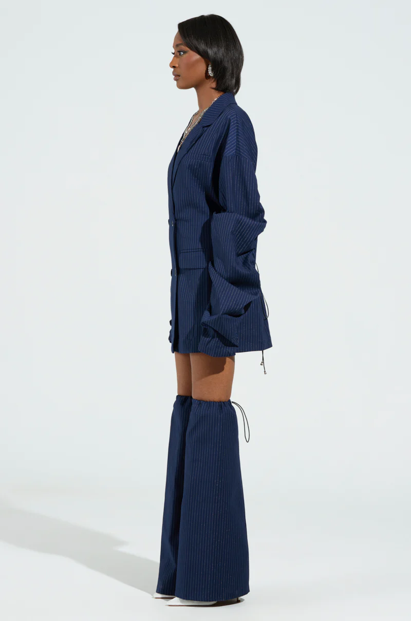 BUSINESS MEETING CHIC BLAZER DRESS AND LEG WARMER SET - Image 3