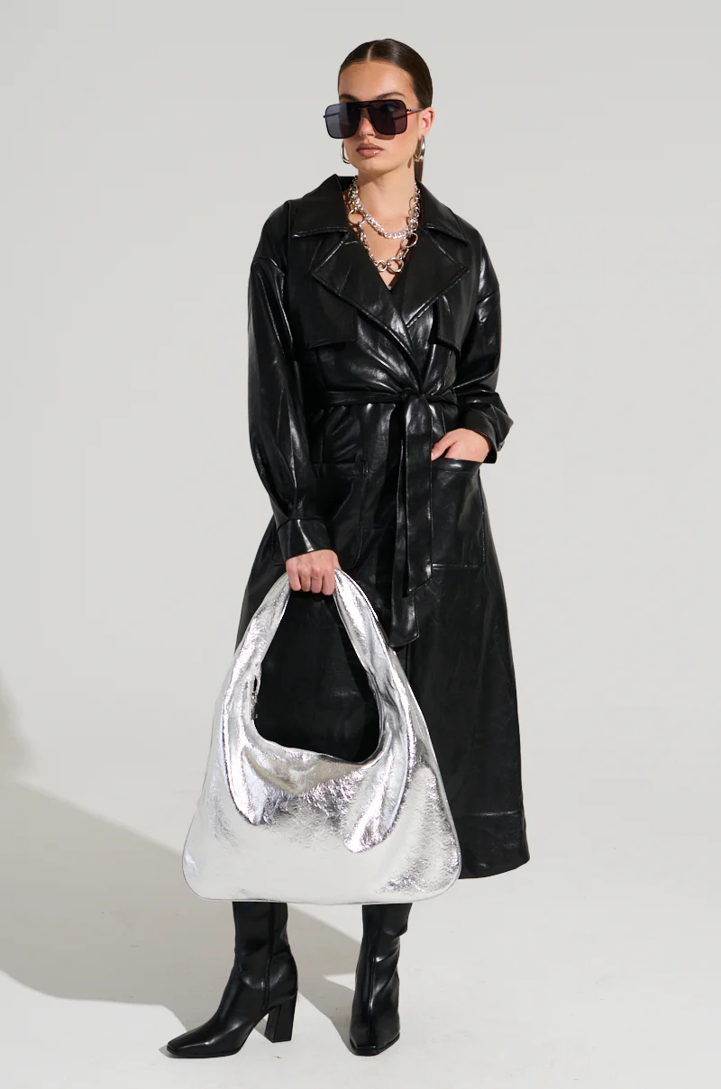 BUTTER LUXE FAUX LEATHER TRENCH - Image 4