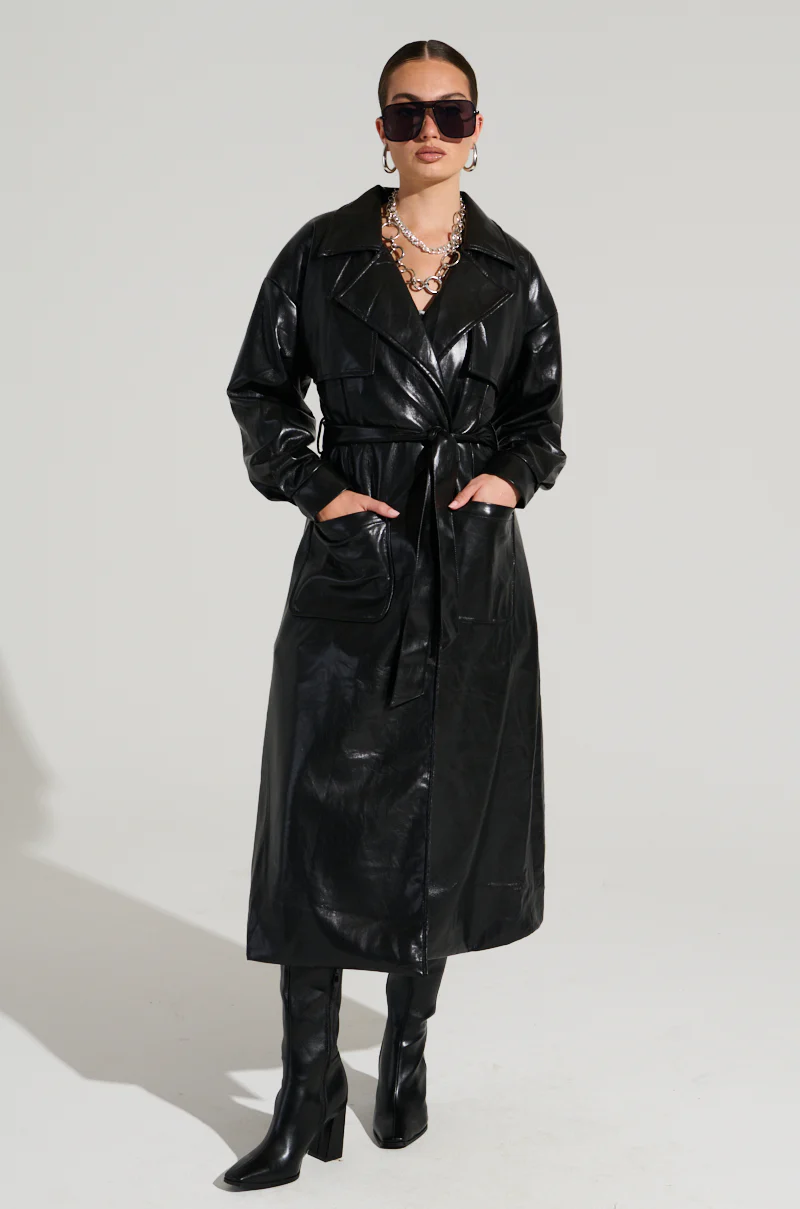 BUTTER LUXE FAUX LEATHER TRENCH - Image 5