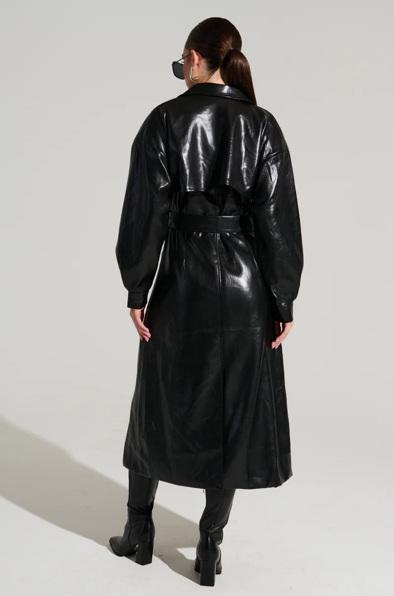 BUTTER LUXE FAUX LEATHER TRENCH - Image 7