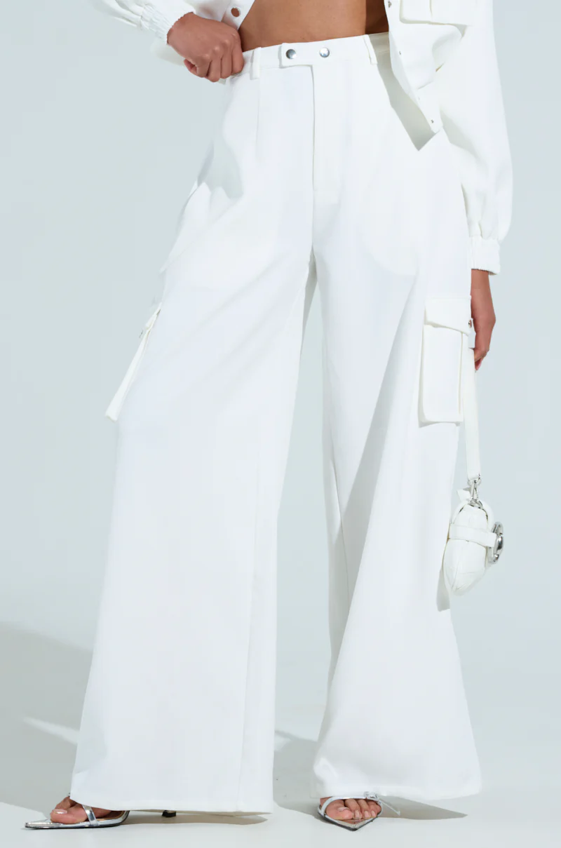 BUTTERCUP CARGO TROUSER IN WHITE - Image 2
