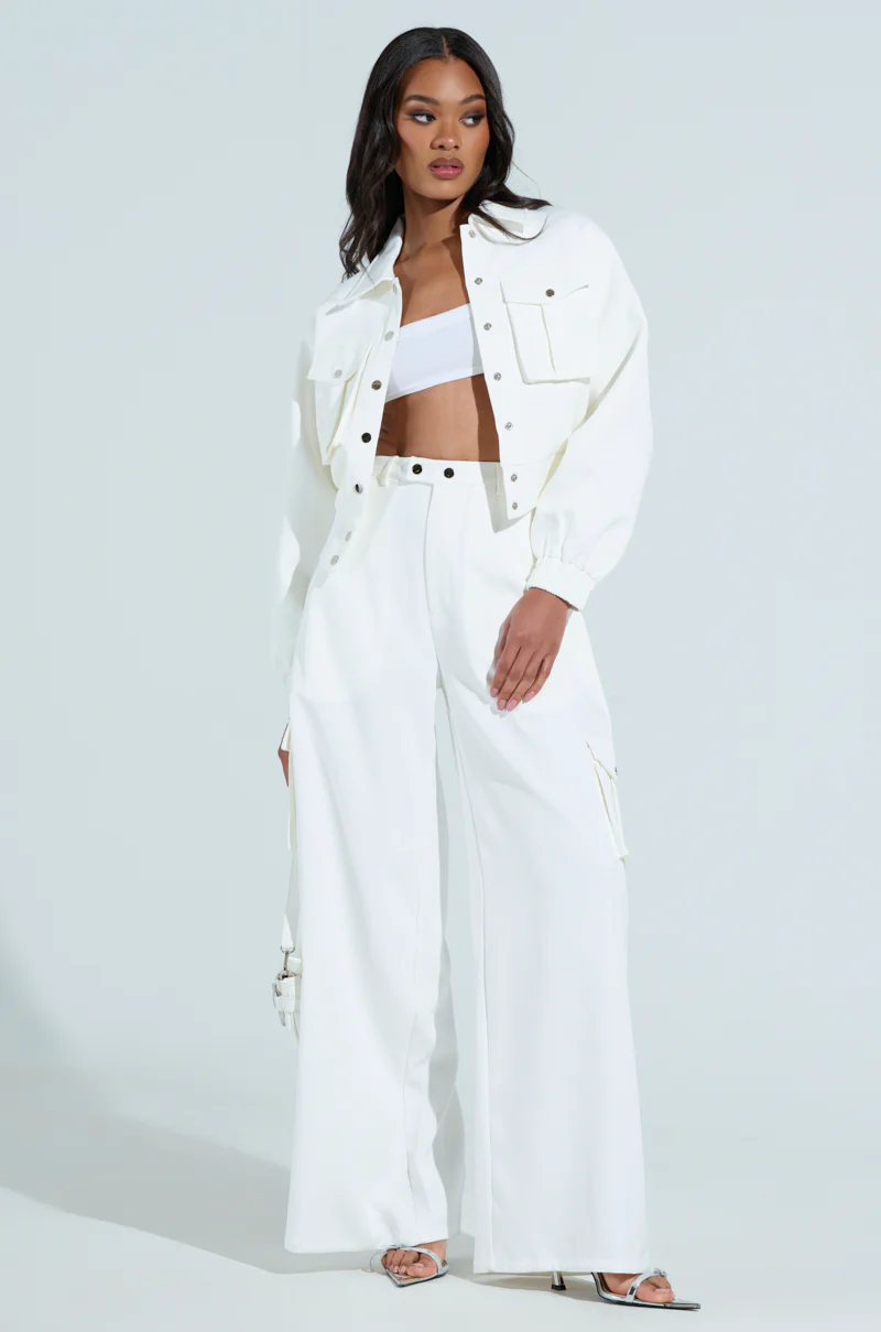BUTTERCUP CARGO TROUSER IN WHITE - Image 6