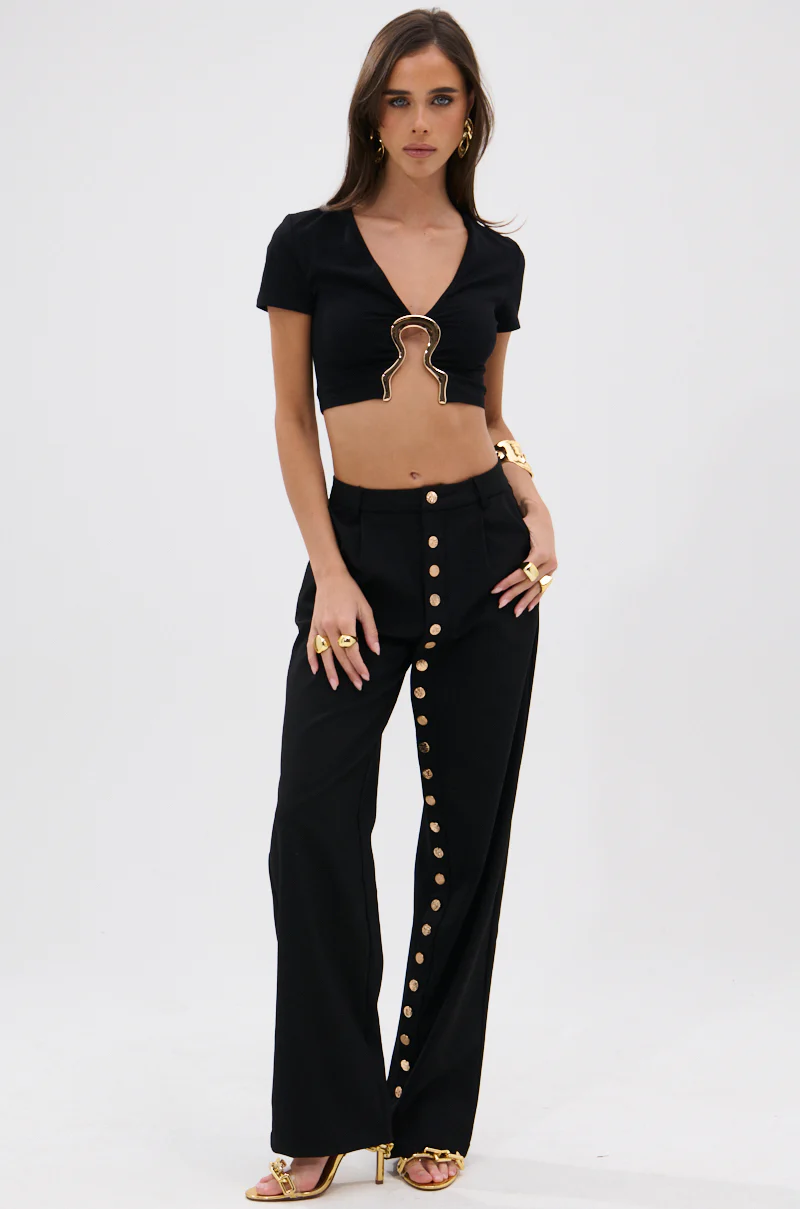 BUTTONED UP STRAIGHT LEG PANT - Image 6