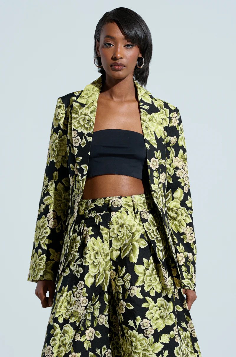 BUY MYSELF FLOWERS BROCADE BLAZER - Image 2