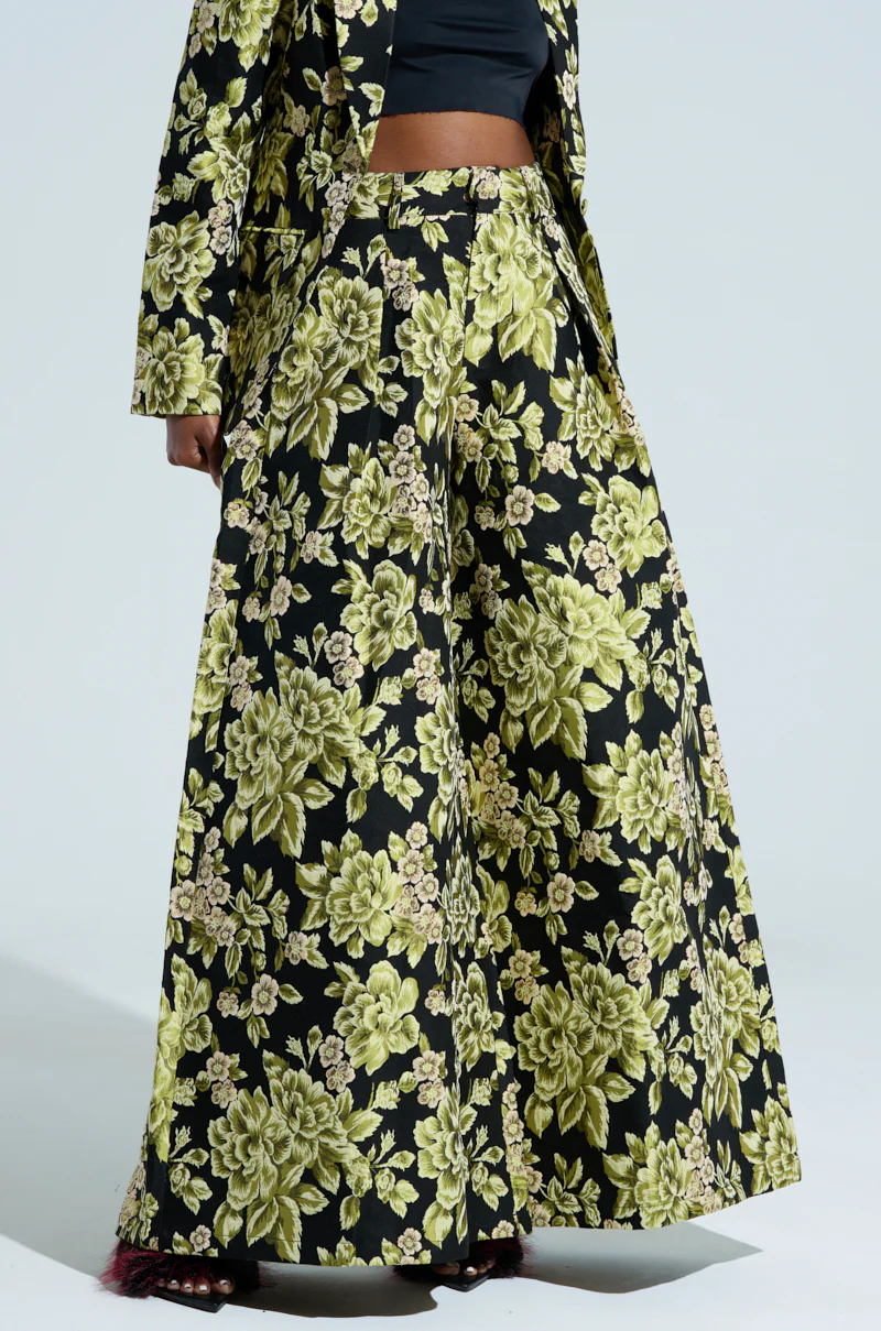 BUY MYSELF FLOWERS BROCADE TROUSER - Image 3