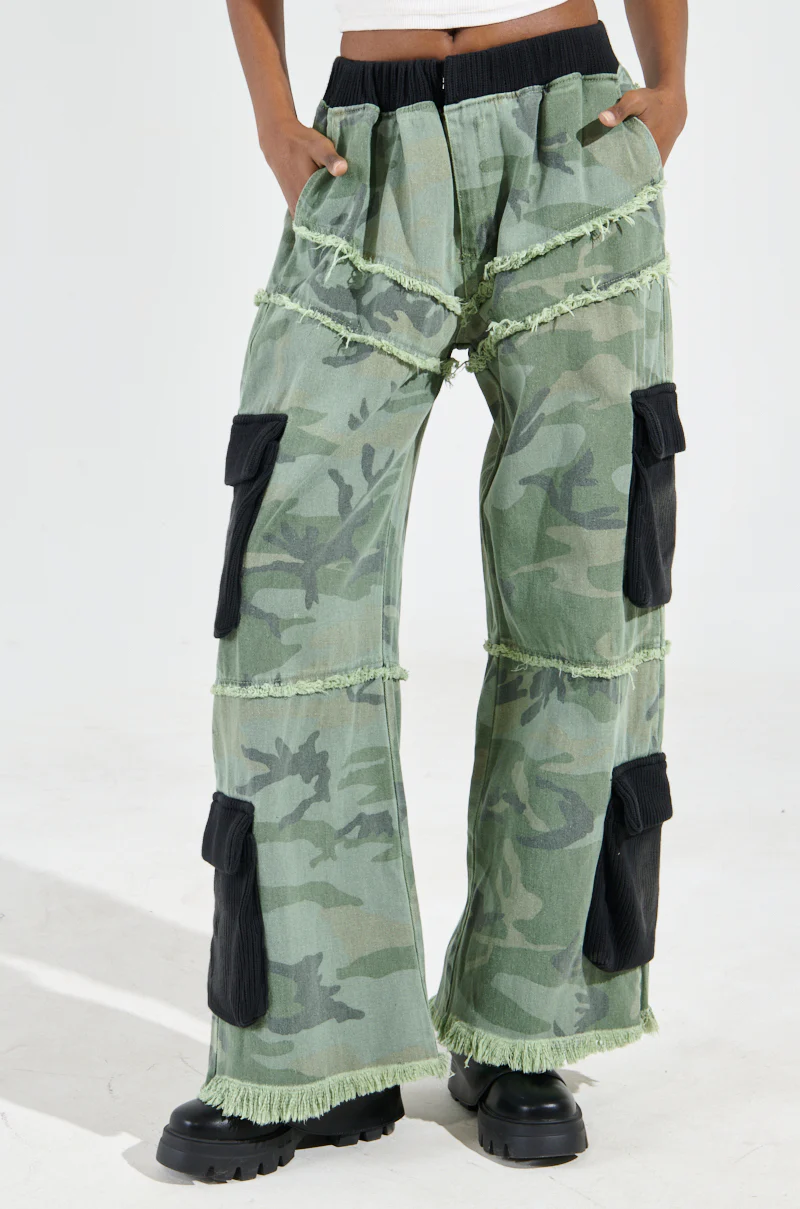 CADET MIXED MEDIA WIDE LEG PANT - Image 2