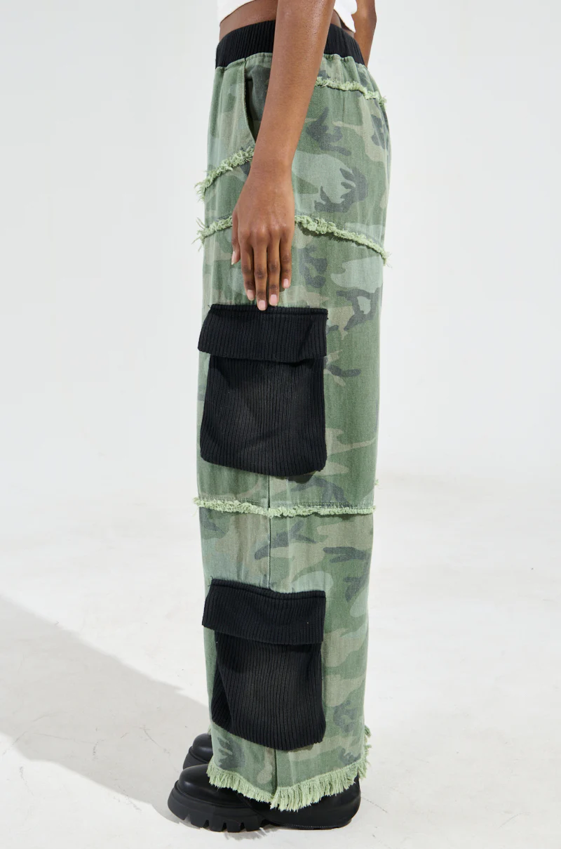 CADET MIXED MEDIA WIDE LEG PANT - Image 4