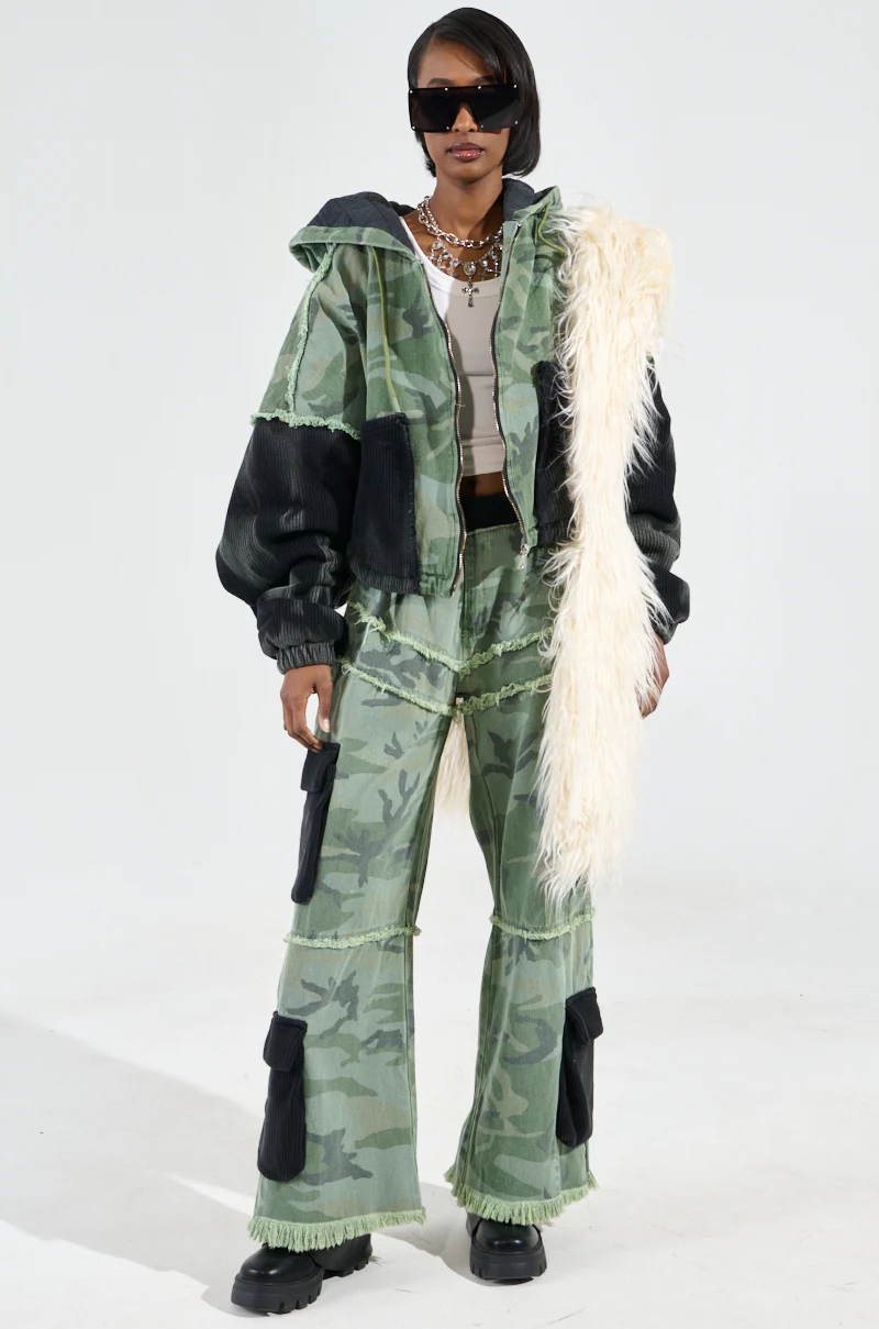 CADET MIXED MEDIA WIDE LEG PANT - Image 6