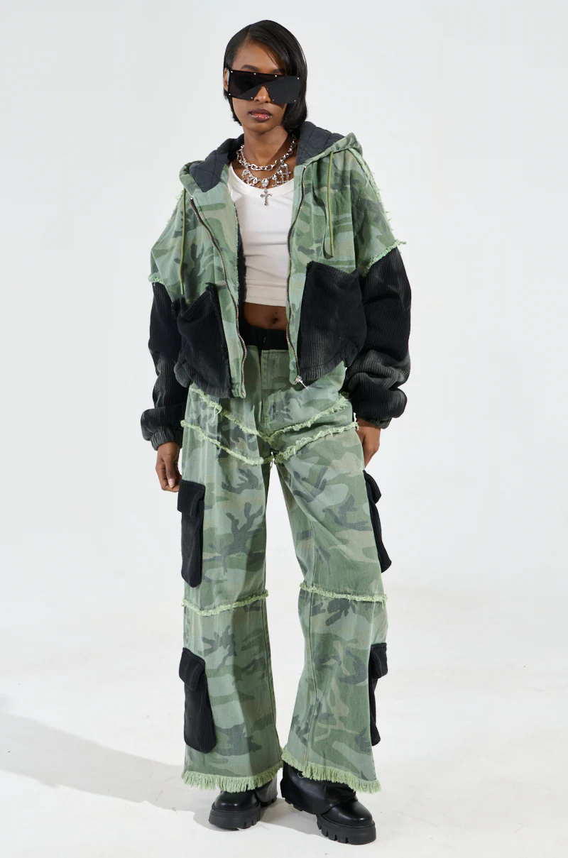 CADET MIXED MEDIA WIDE LEG PANT - Image 7