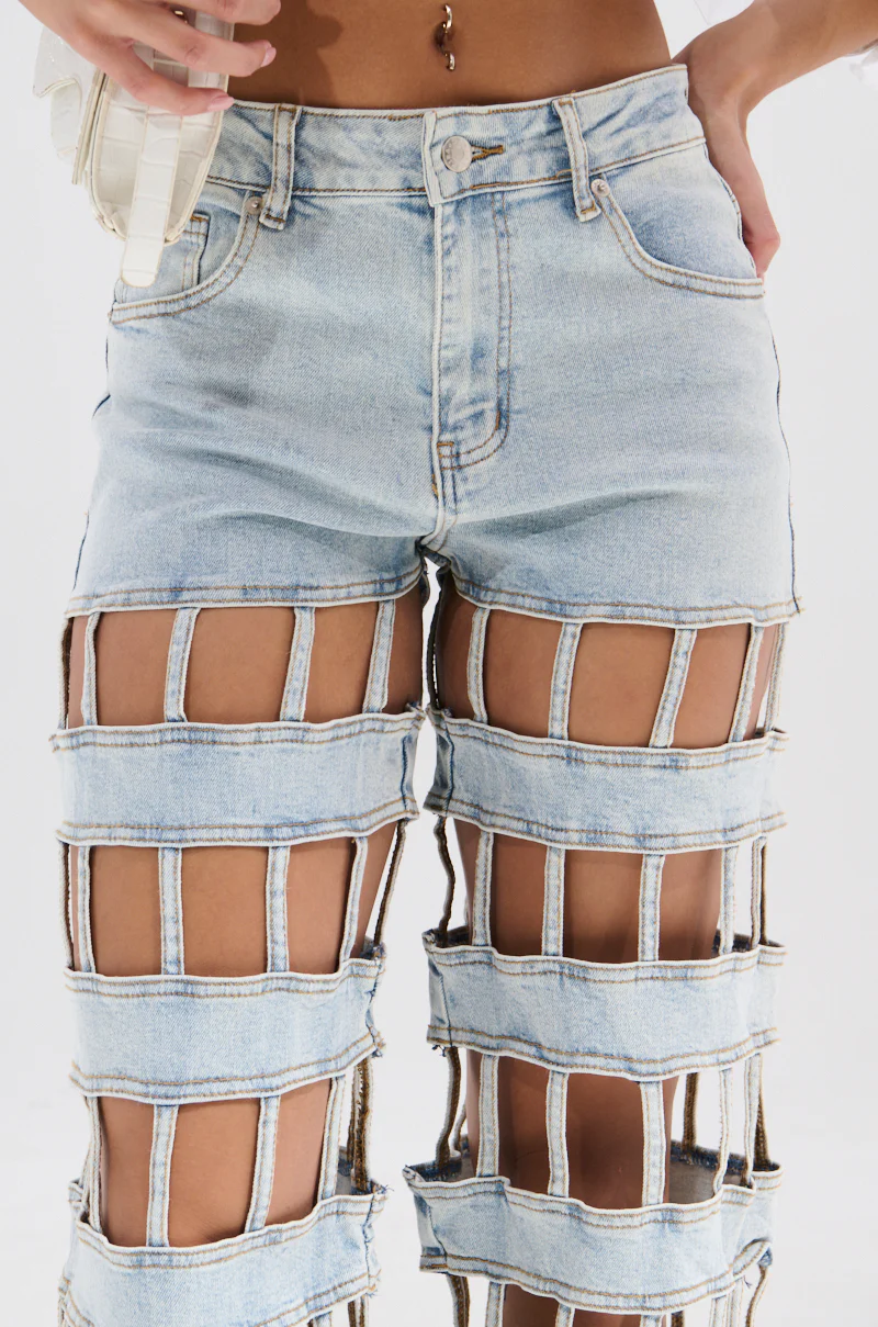 CAGED WIDE LEG DENIM - Image 8