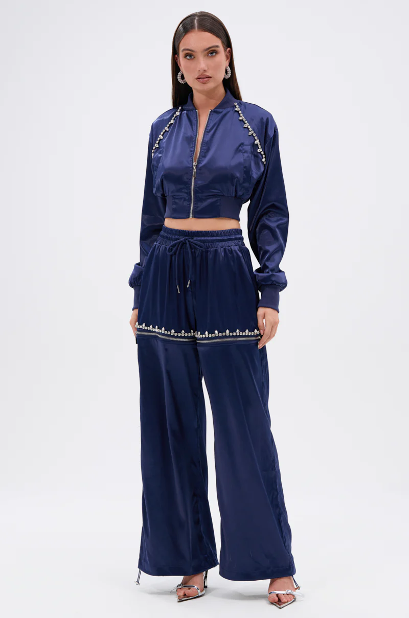 CALL BACK CUTOUT SATIN JOGGER