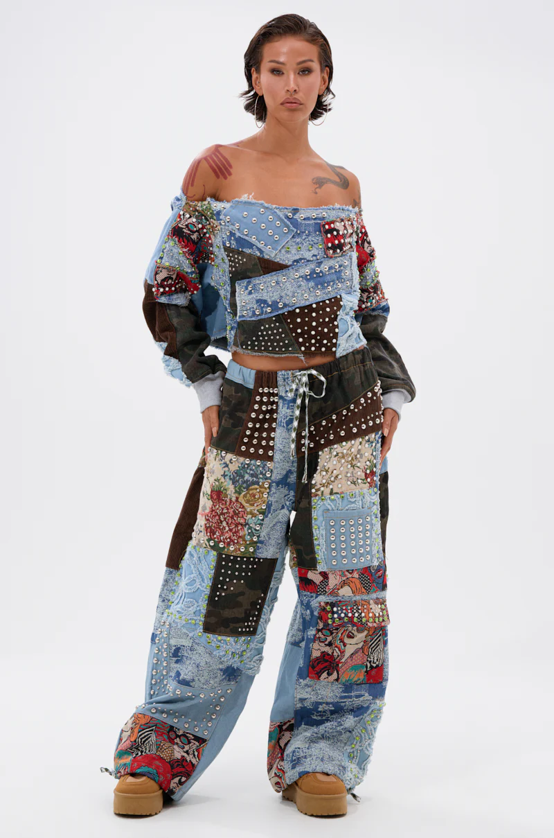 CALL EM CRAZY PATCHWORK JOGGER