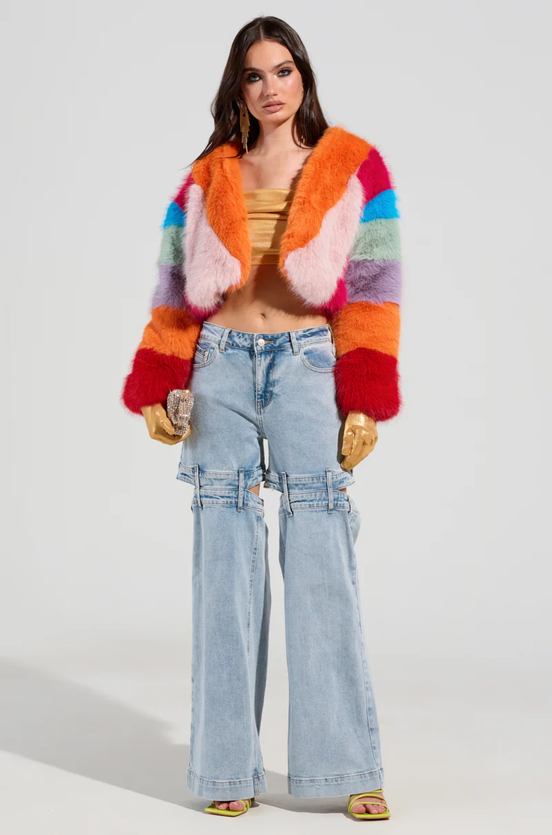 CALL ME CRAZY RAINBOW FUR JACKET - Image 7