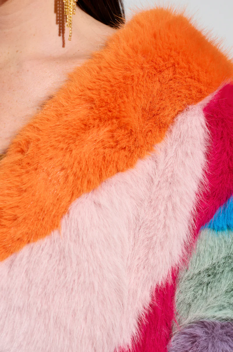 CALL ME CRAZY RAINBOW FUR JACKET - Image 8