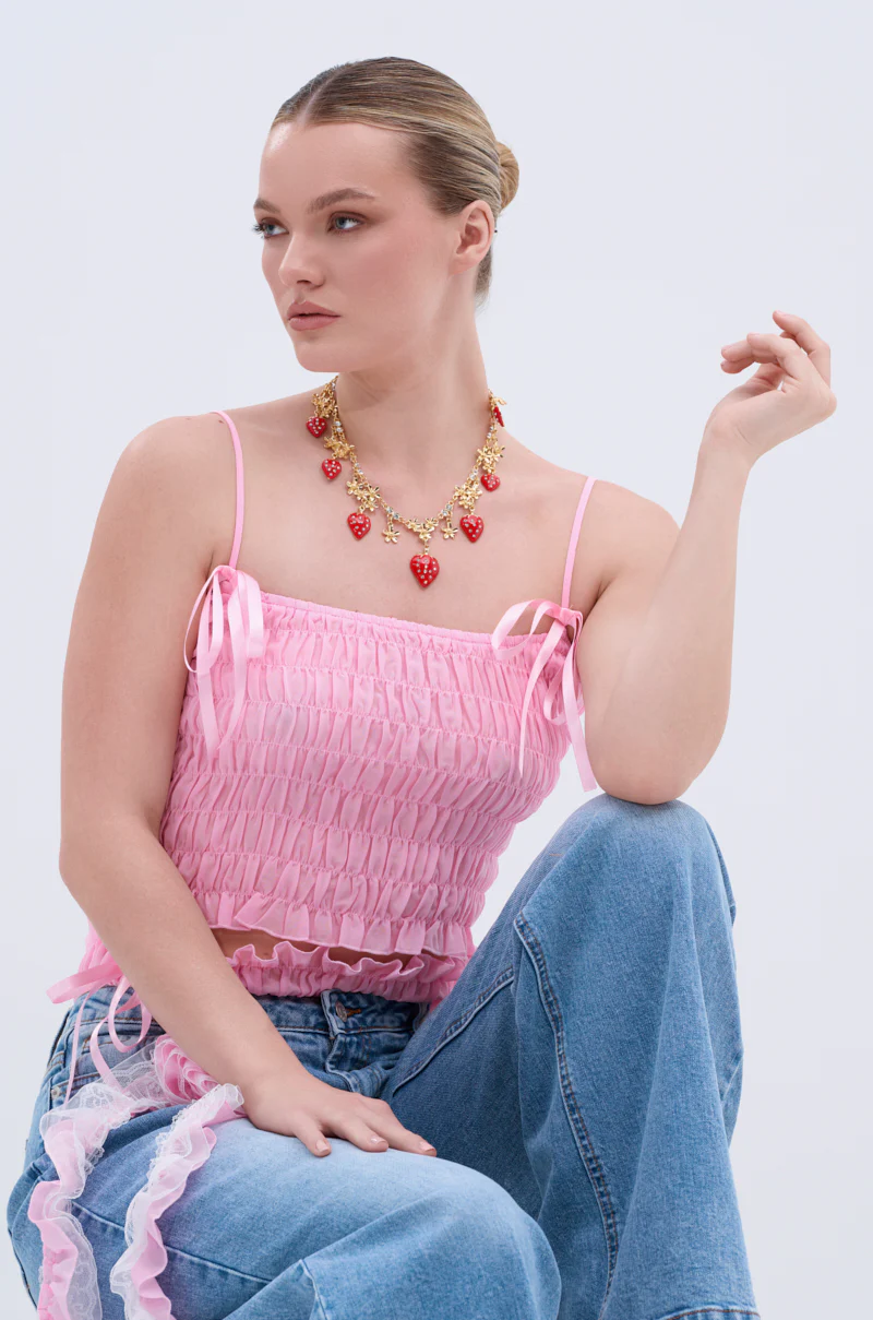 CALL ME RUCHED BOW TANK - Image 2