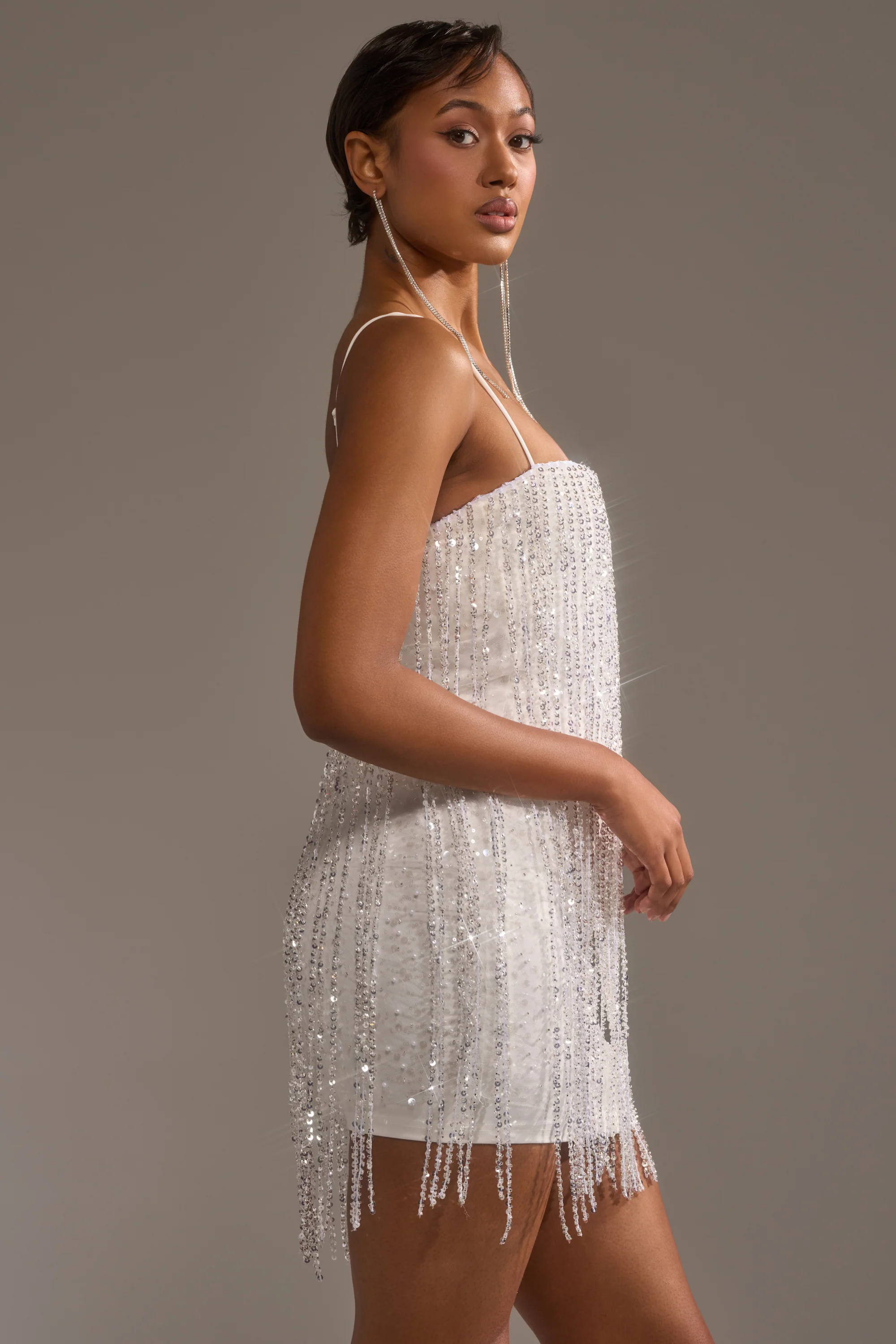 CAME THRU DRIPPIN' FRINGE MINI DRESS - Image 5