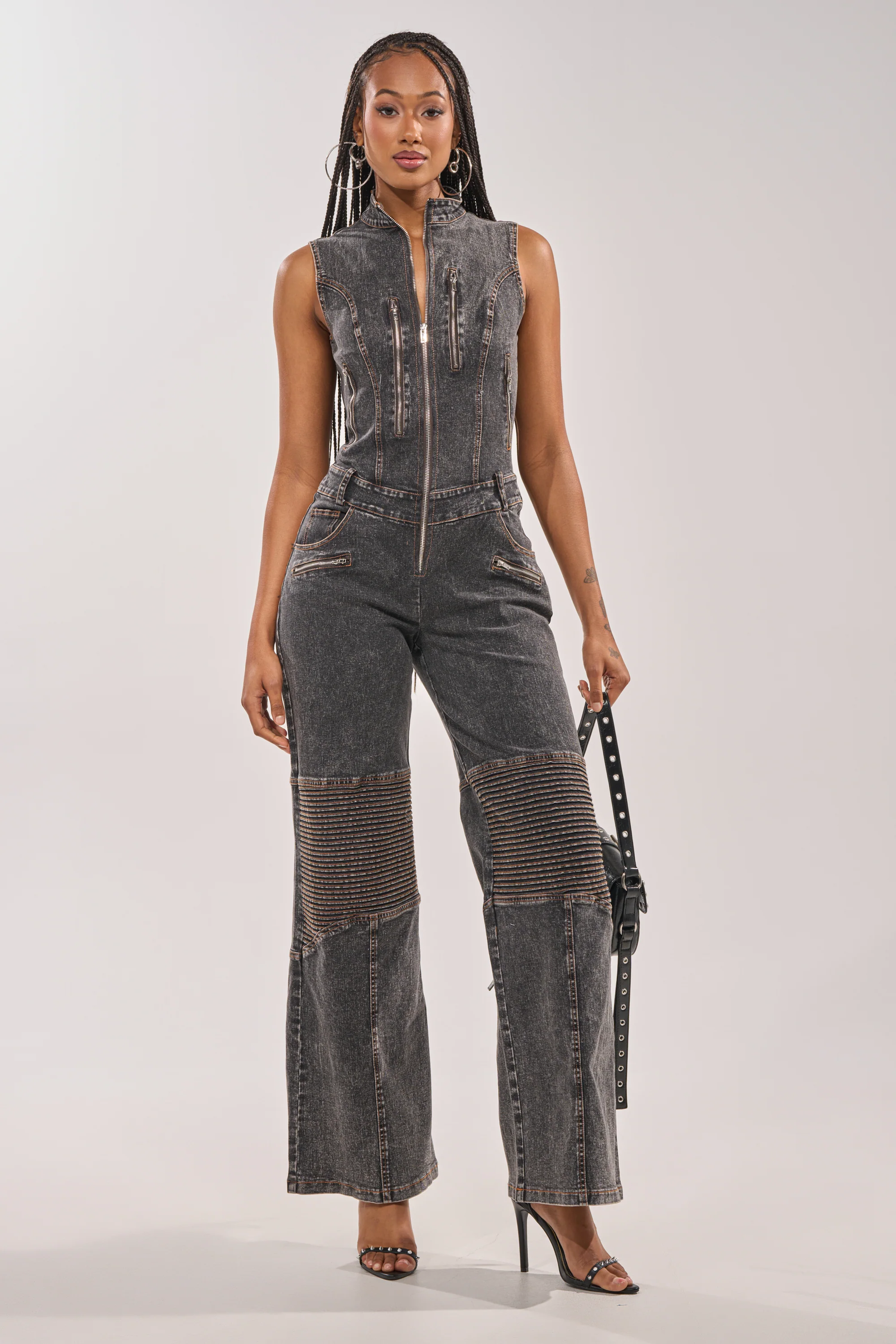 CAMILLA SLEEVELESS DENIM JUMPSUIT - Image 2