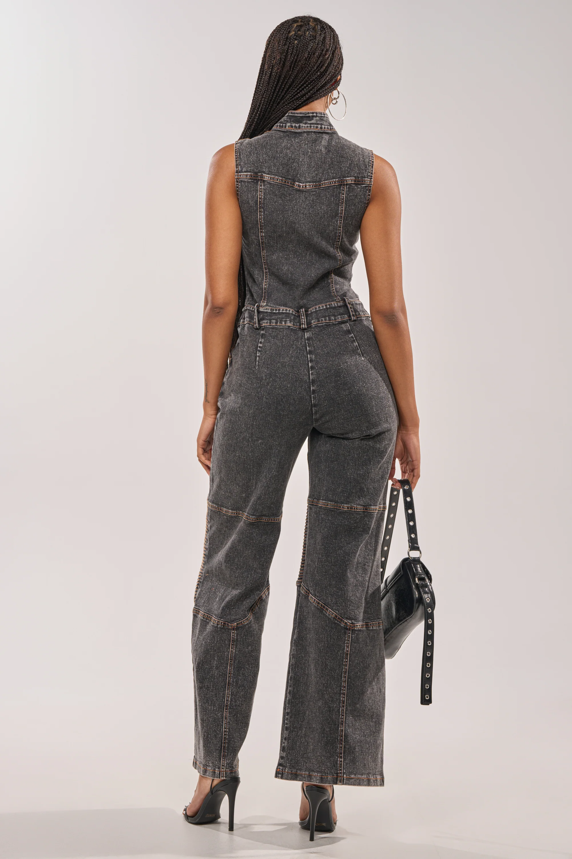 CAMILLA SLEEVELESS DENIM JUMPSUIT - Image 4