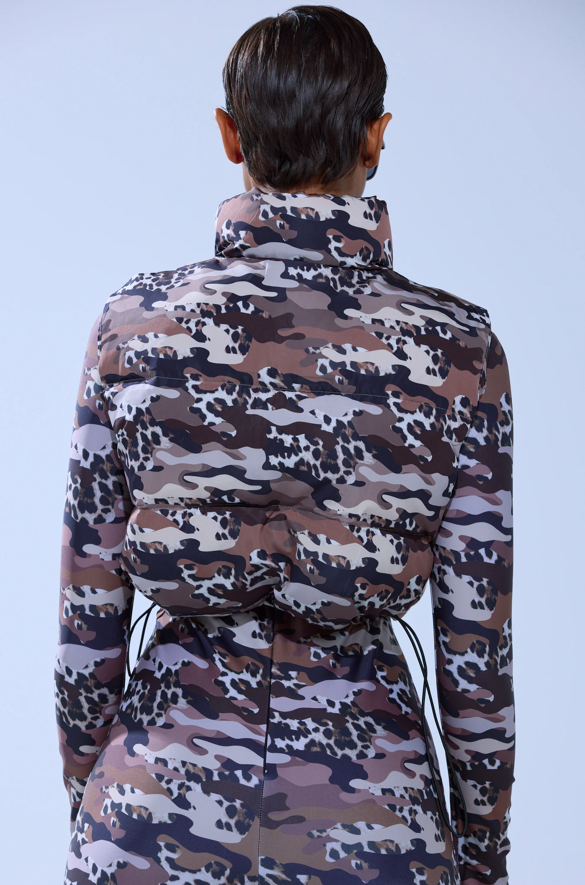 CAMO CHEETAH PRINT PUFFER VEST - Image 6