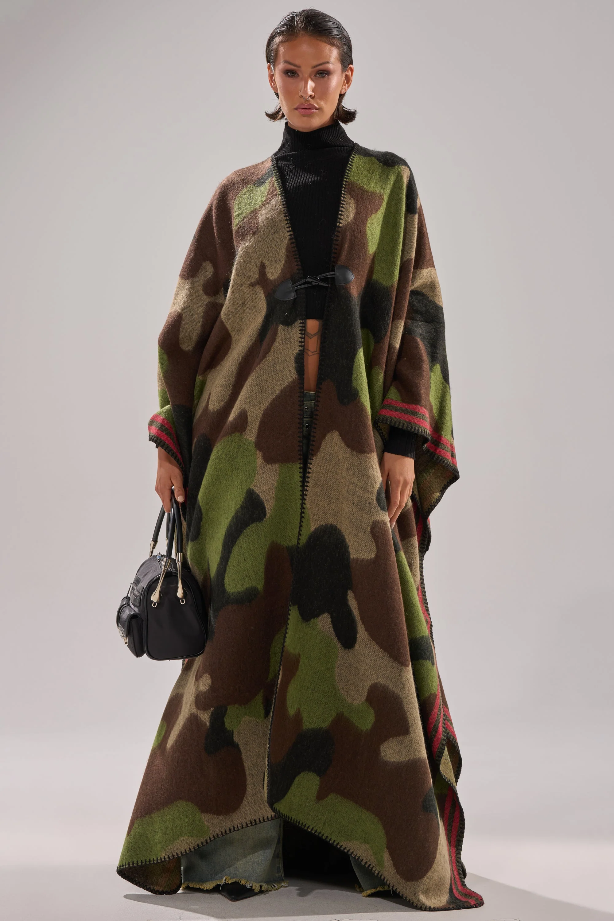 CAMO NIGHTS MAXI PONCHO - Image 3