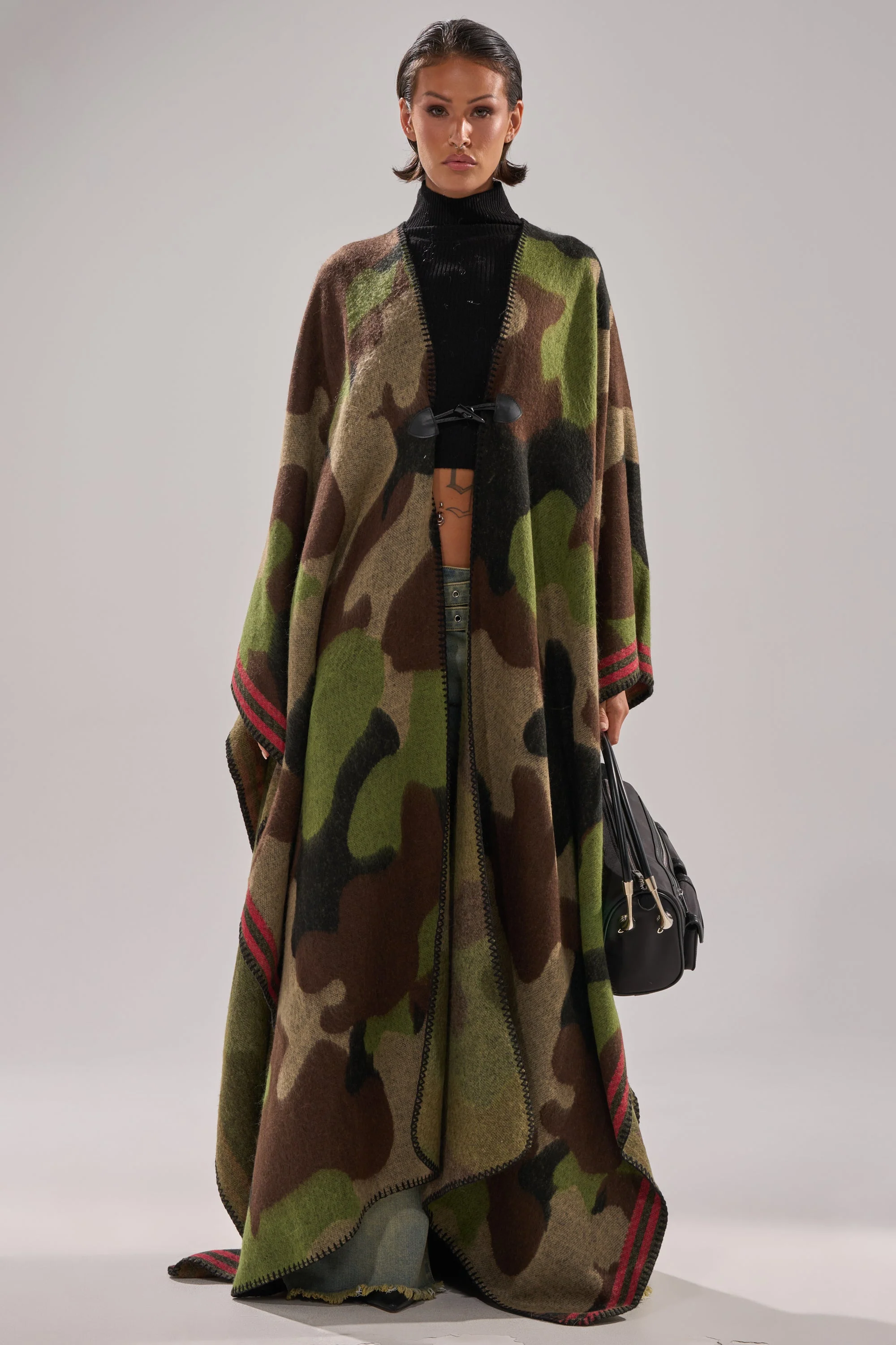 CAMO NIGHTS MAXI PONCHO - Image 4