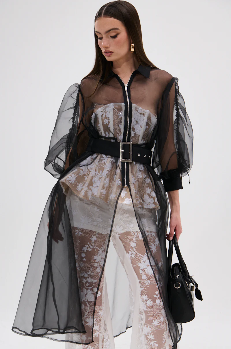 CAN I KICK IT ORGANZA TRENCH - Image 2