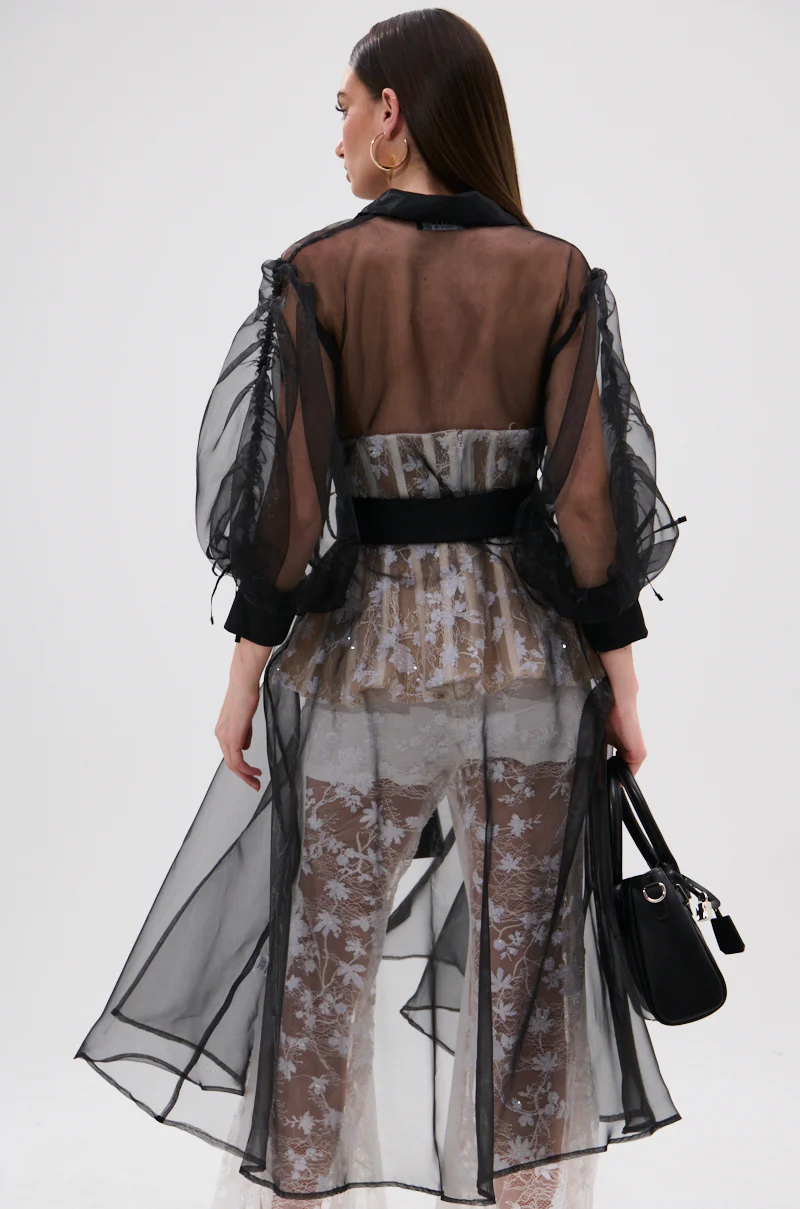 CAN I KICK IT ORGANZA TRENCH - Image 4