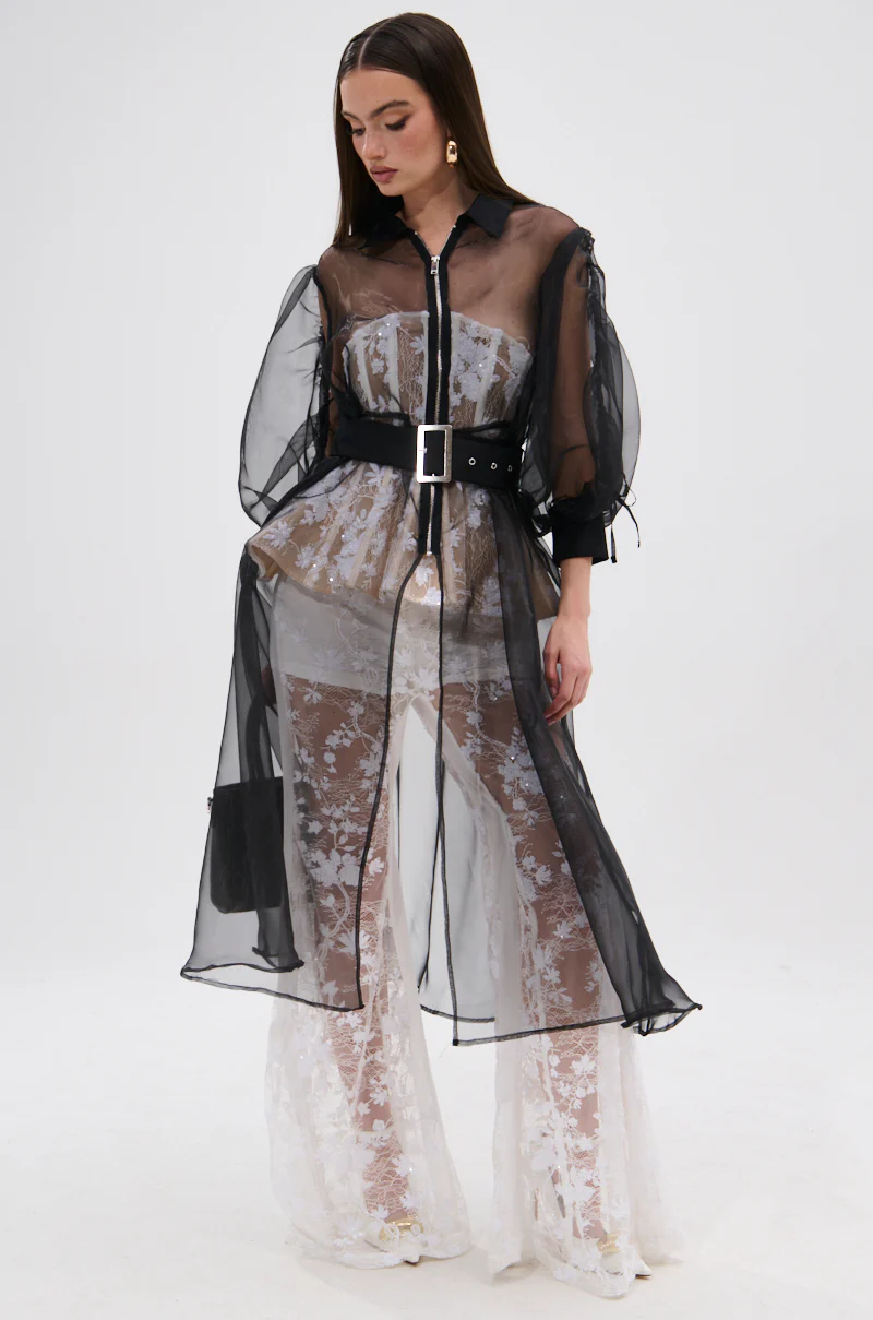 CAN I KICK IT ORGANZA TRENCH - Image 6