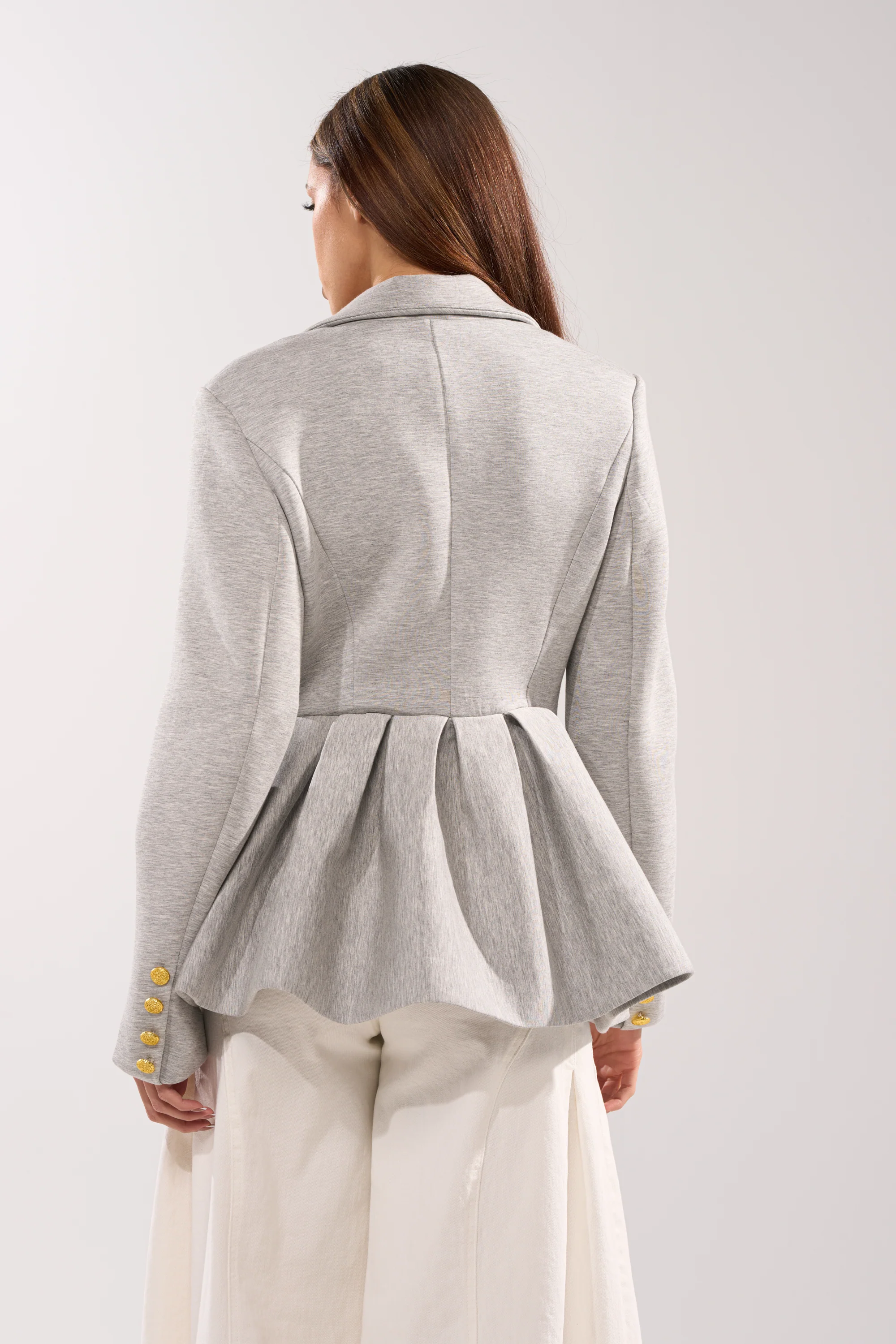 CANARY PEPLUM BLAZER IN SCUBA - Image 4