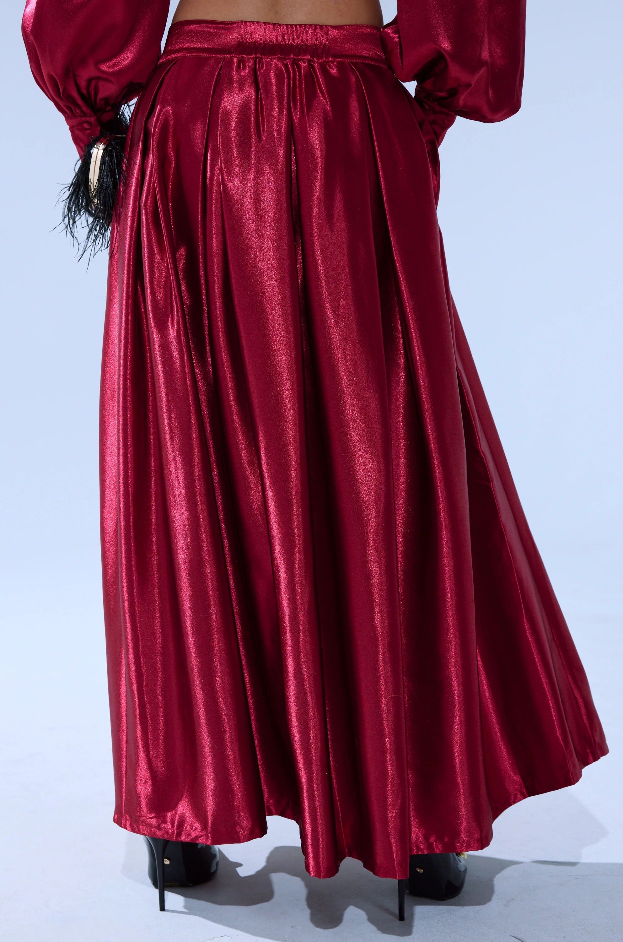 CANDICE SATIN MAXI SKIRT - Image 2